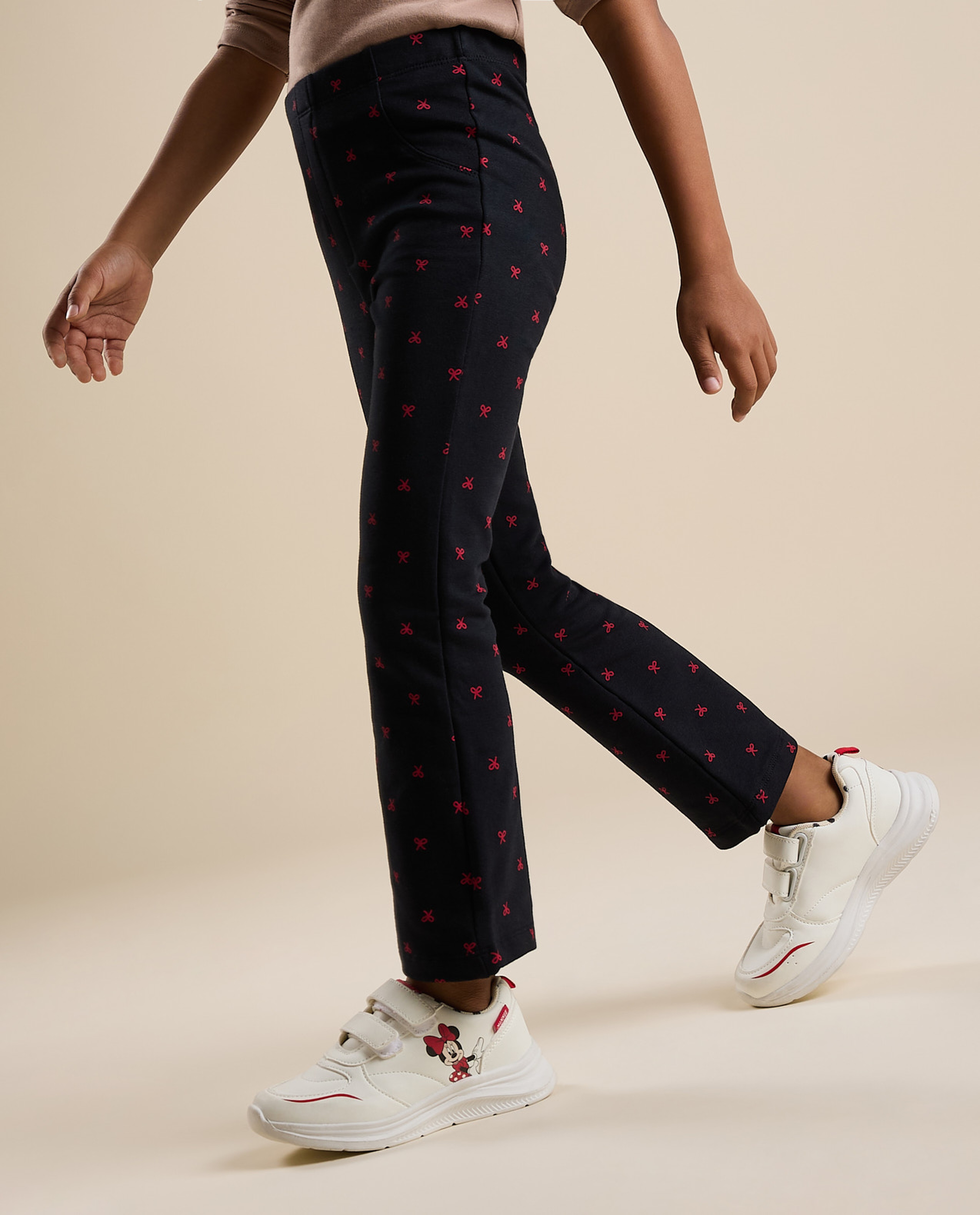 Printed Leggings with Elastic Waist