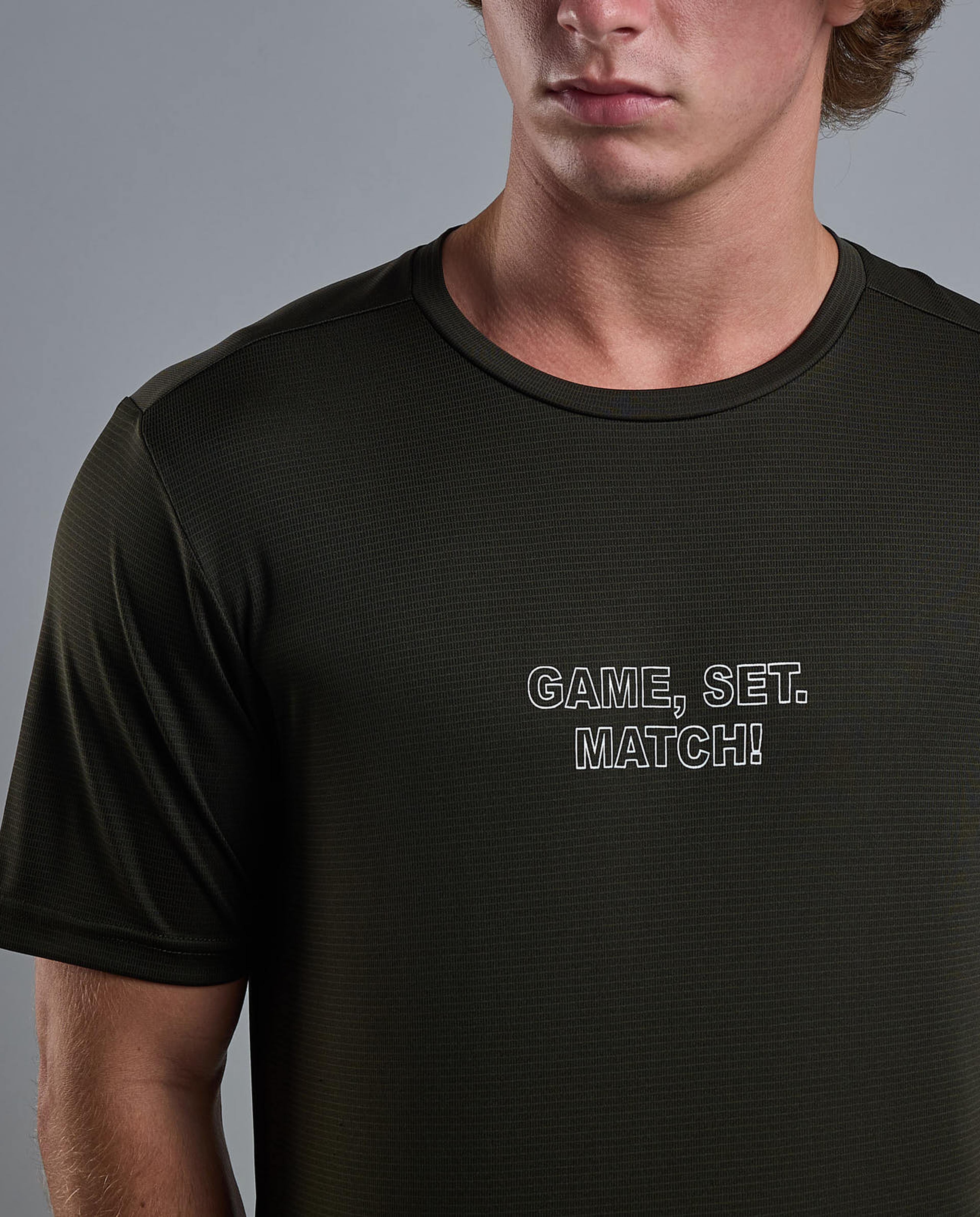 Printed Active T-Shirt with Crew Neck and Short Sleeves