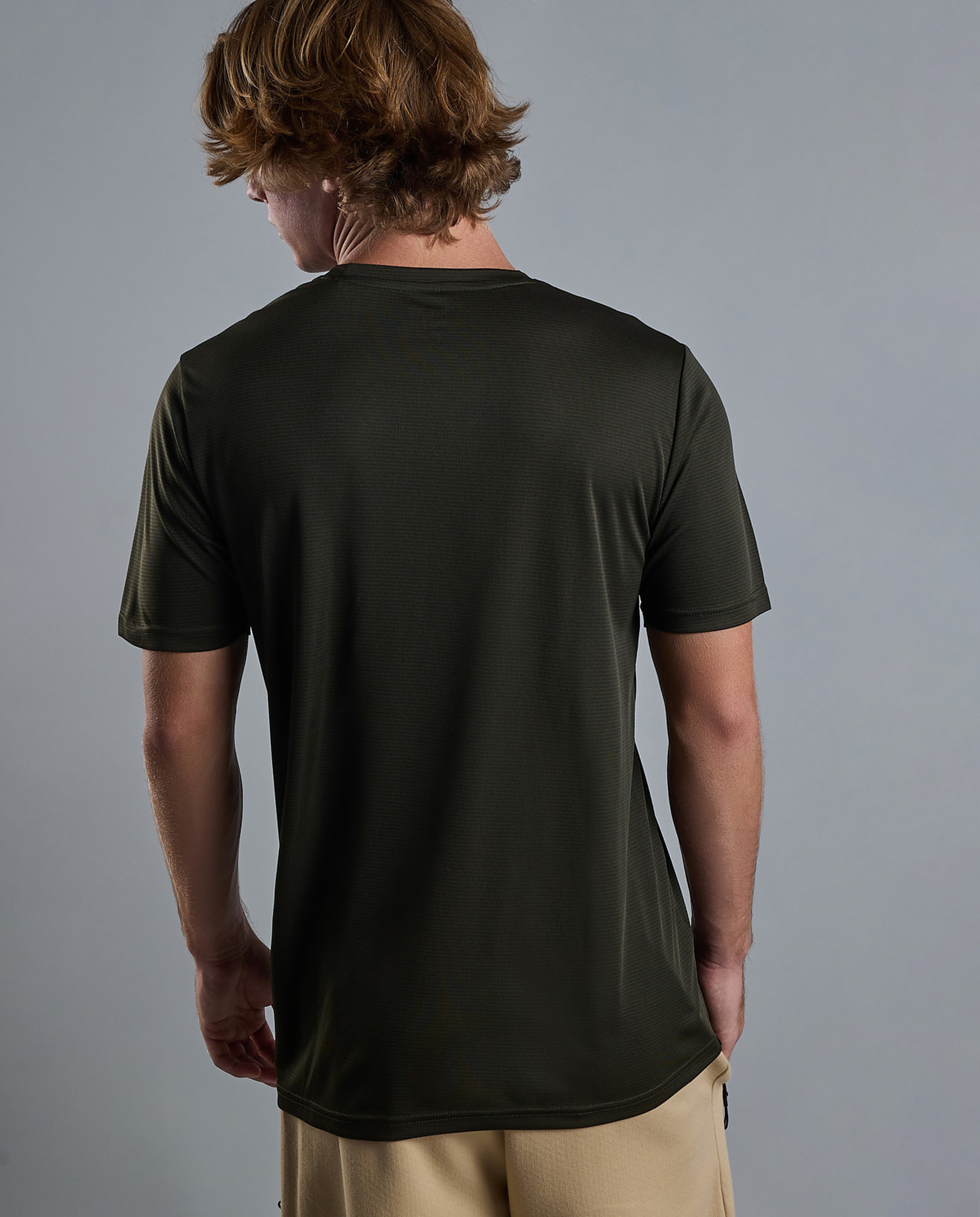 Printed Active T-Shirt with Crew Neck and Short Sleeves
