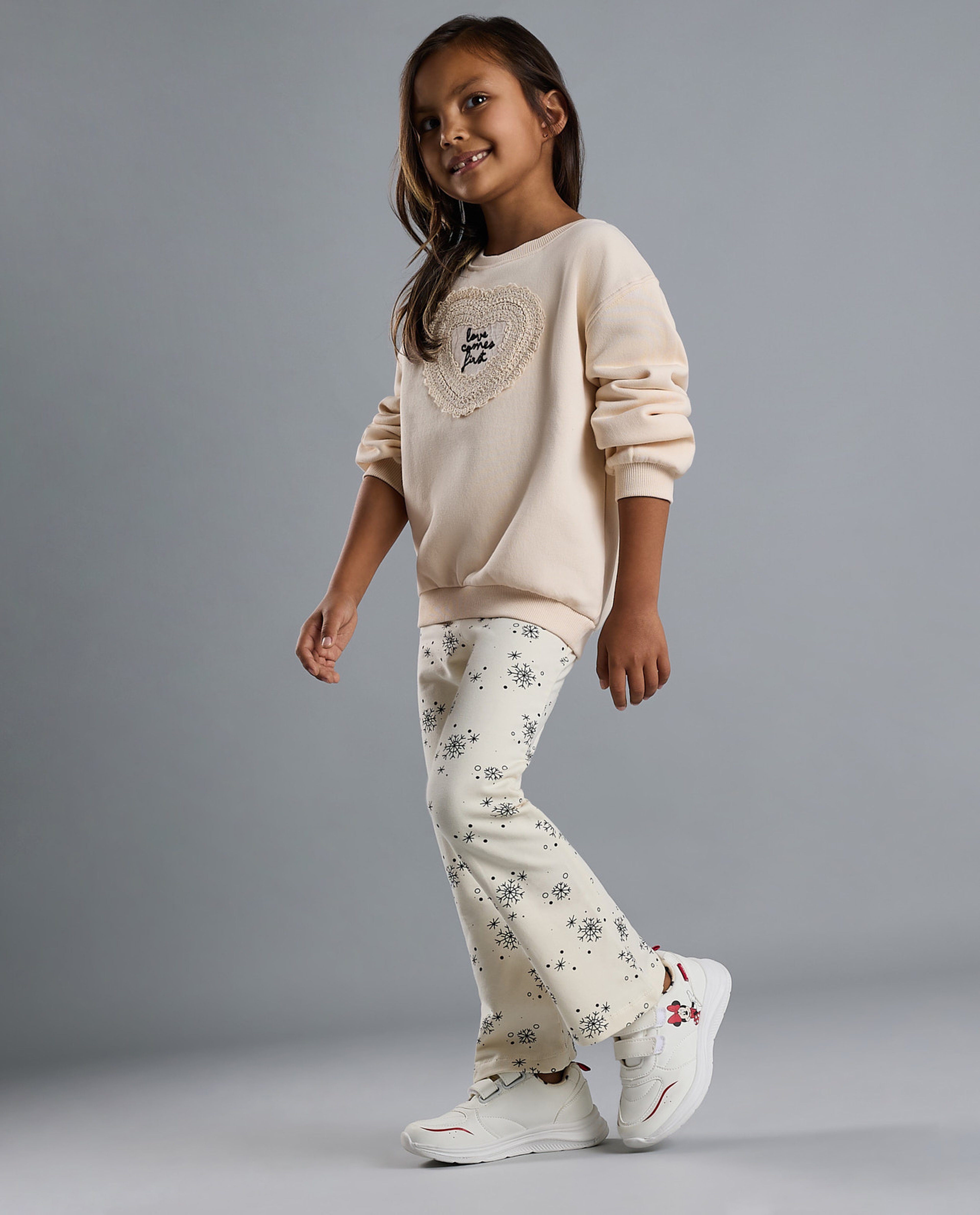 Printed Leggings with Elastic Waist