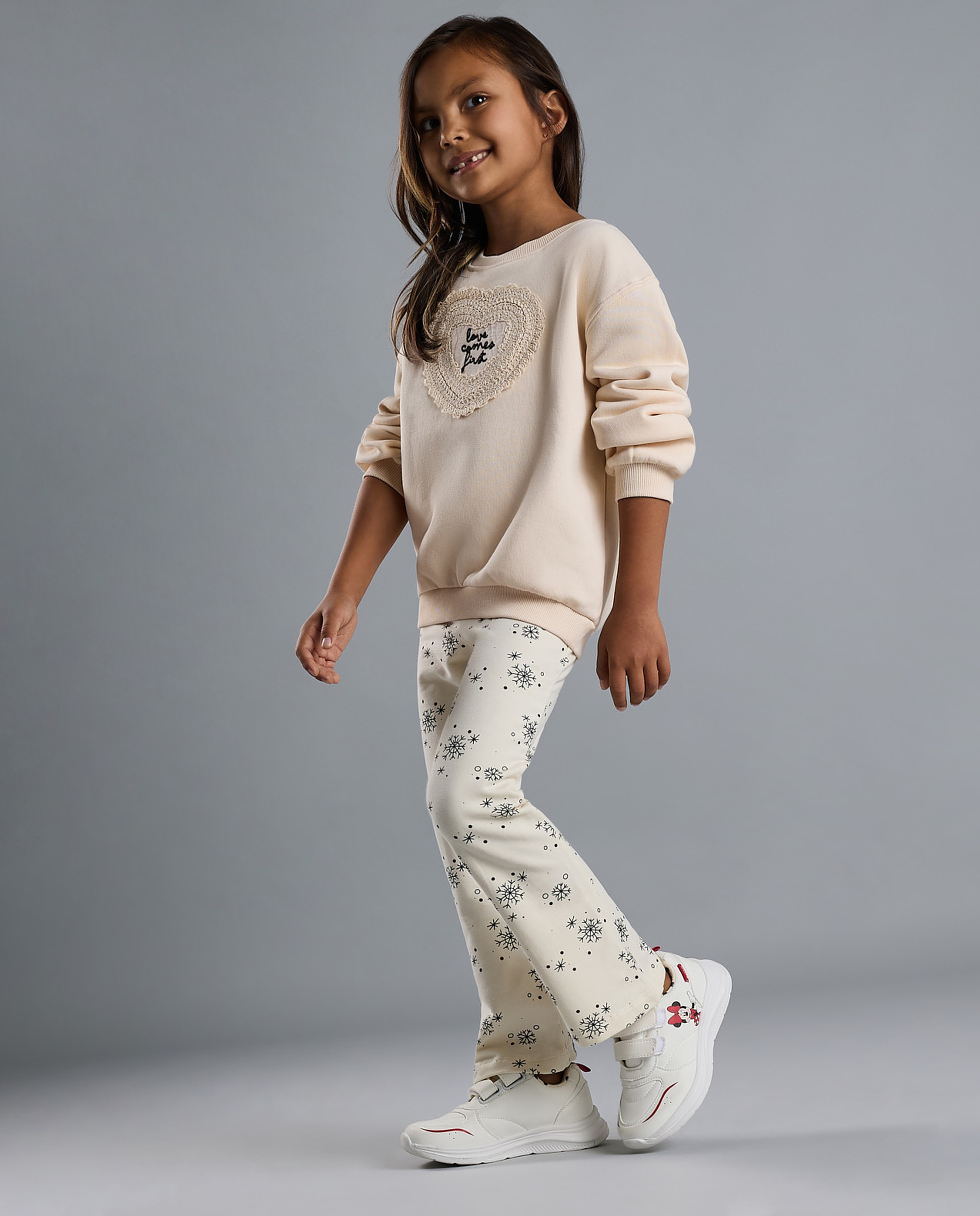 Printed Leggings with Elastic Waist