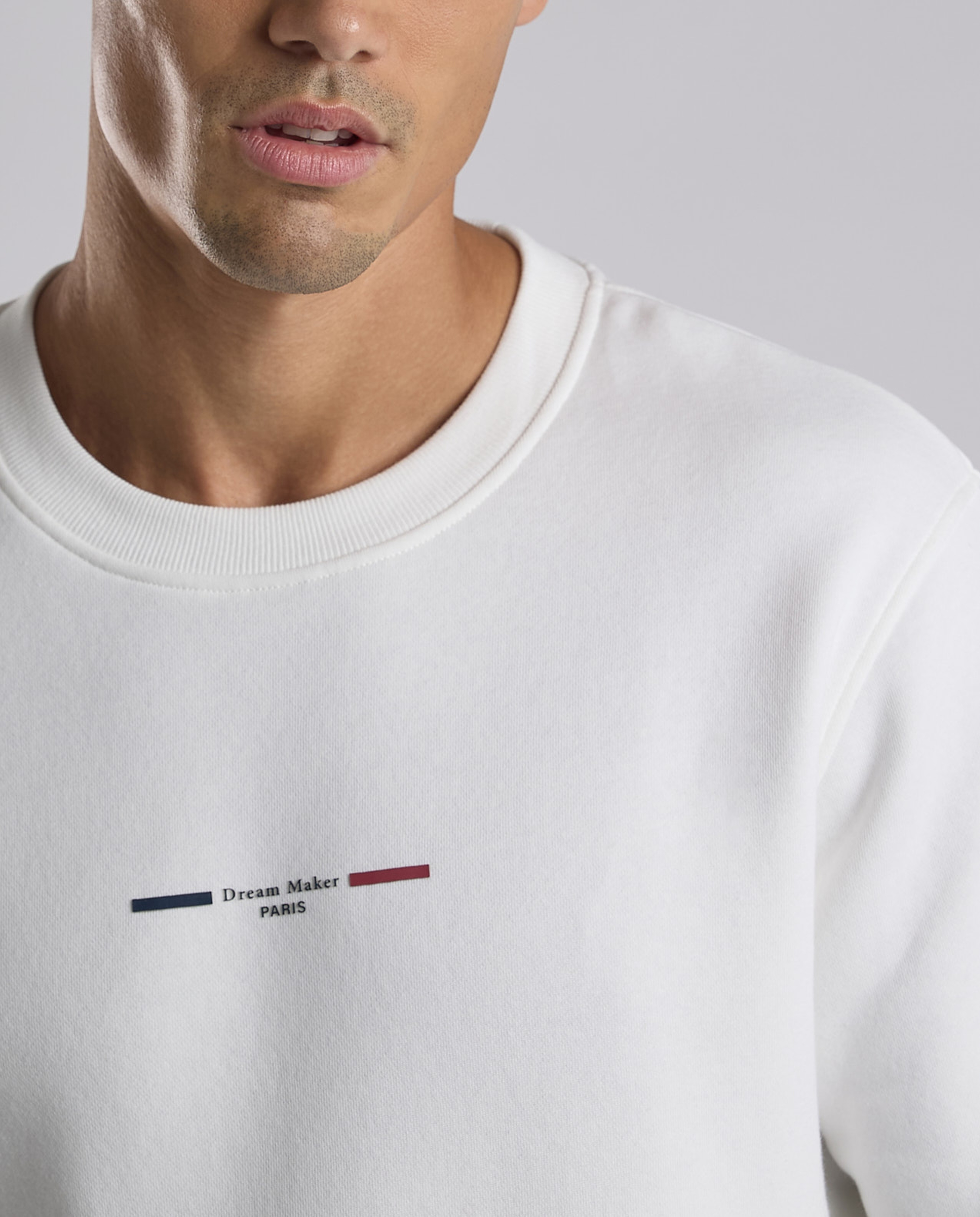 Printed Sweatshirt with Crew Neck and Long Sleeves