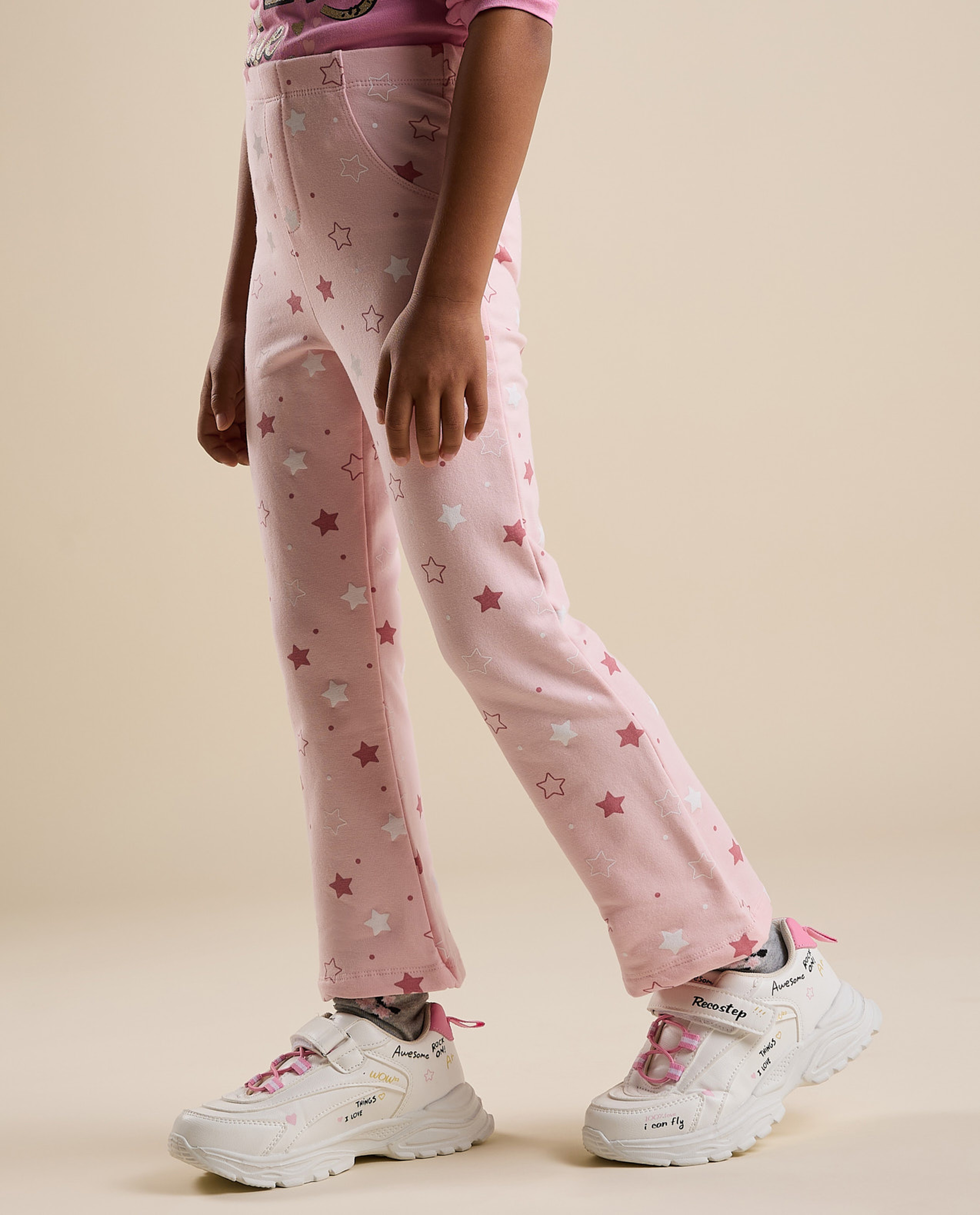 Printed Leggings with Elastic Waist