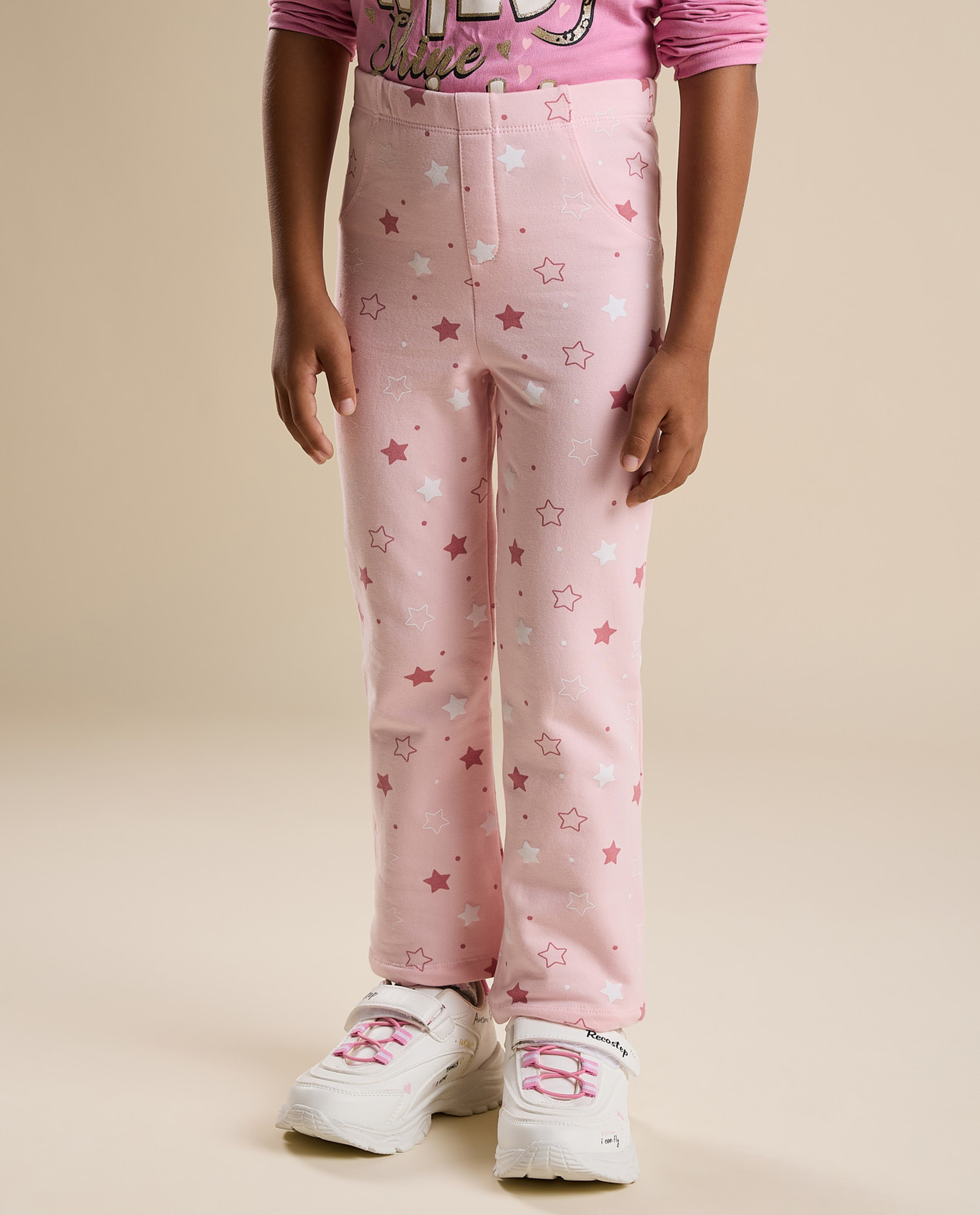 Printed Leggings with Elastic Waist