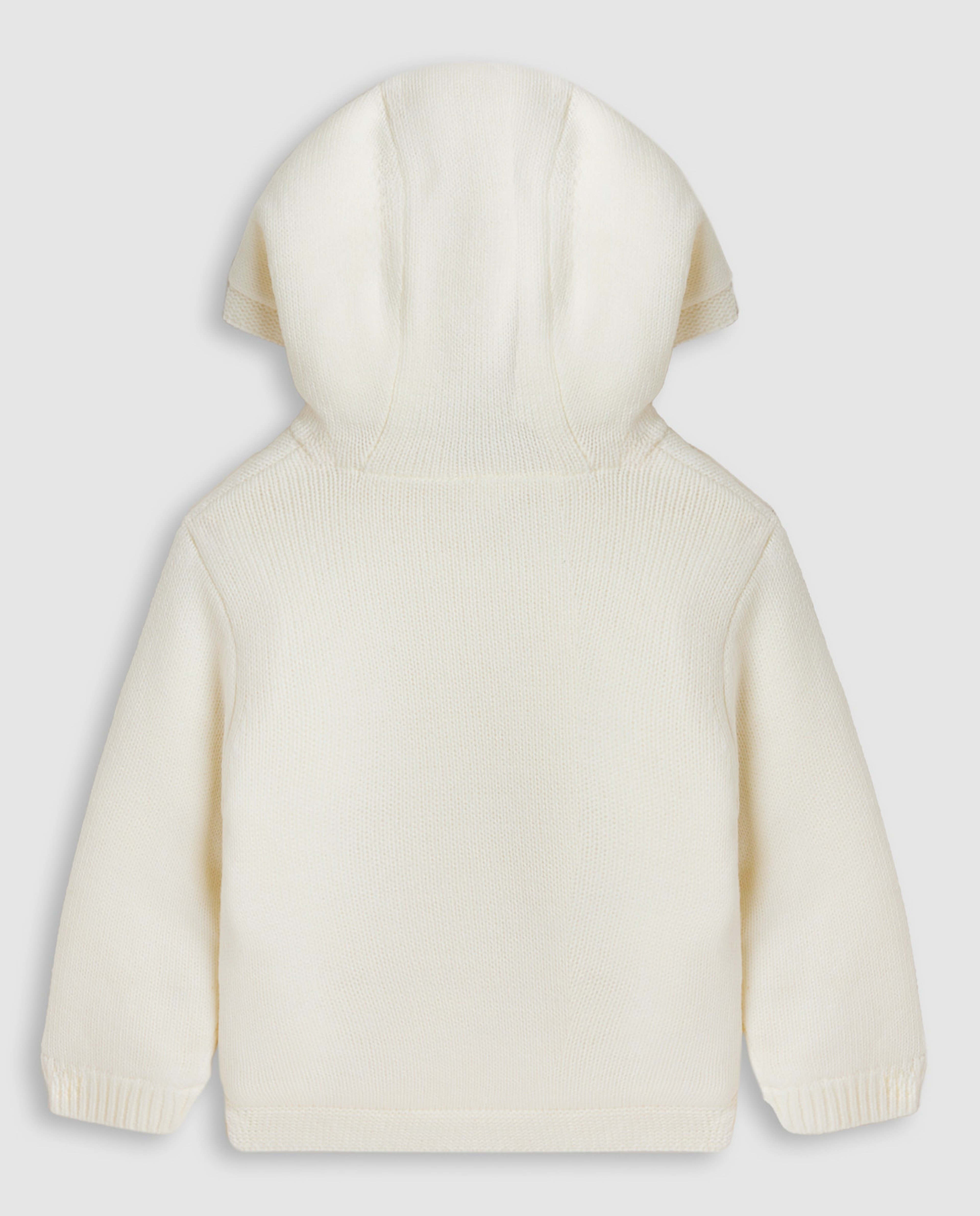 Embroidered Hooded Cardigan