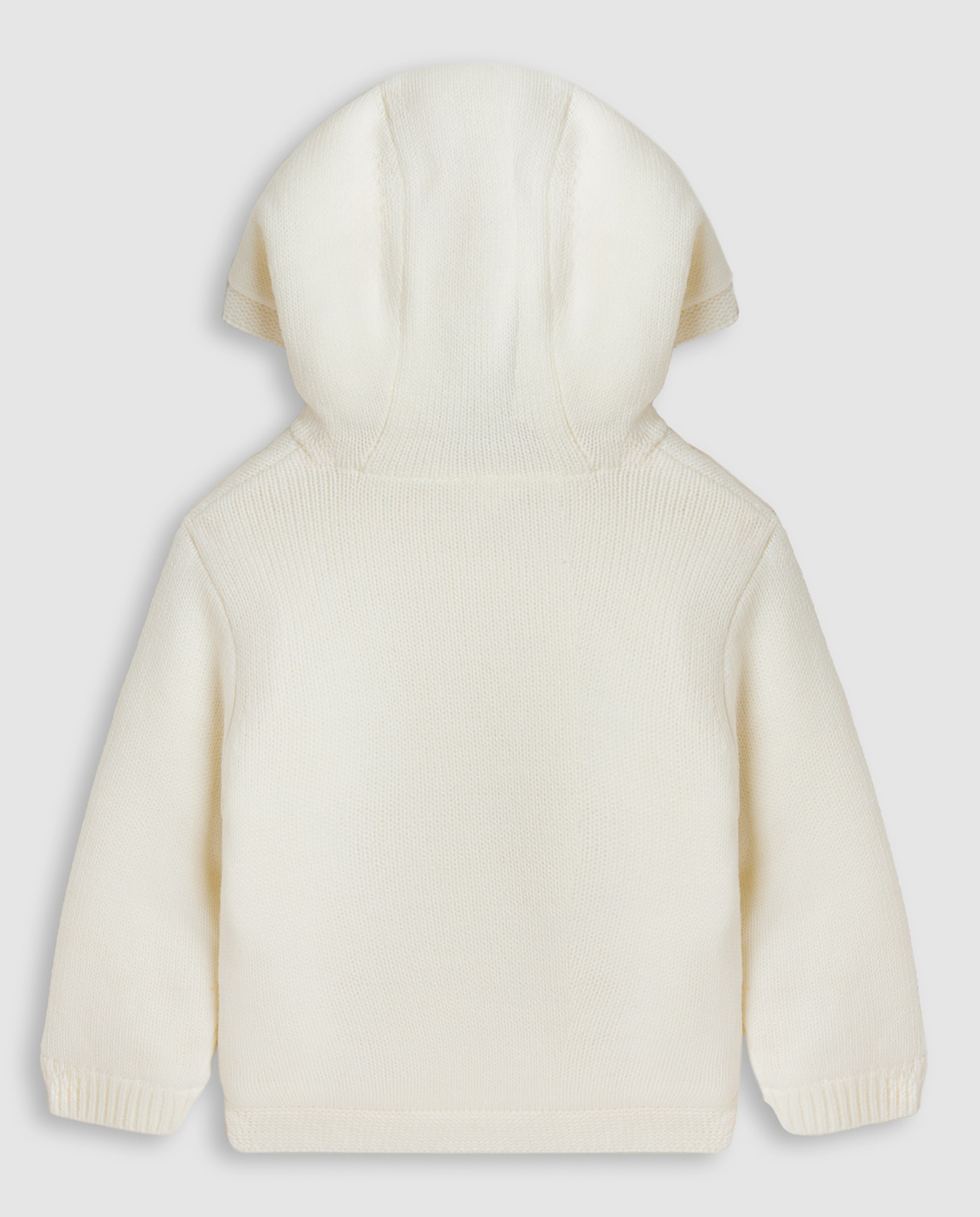 Embroidered Hooded Cardigan