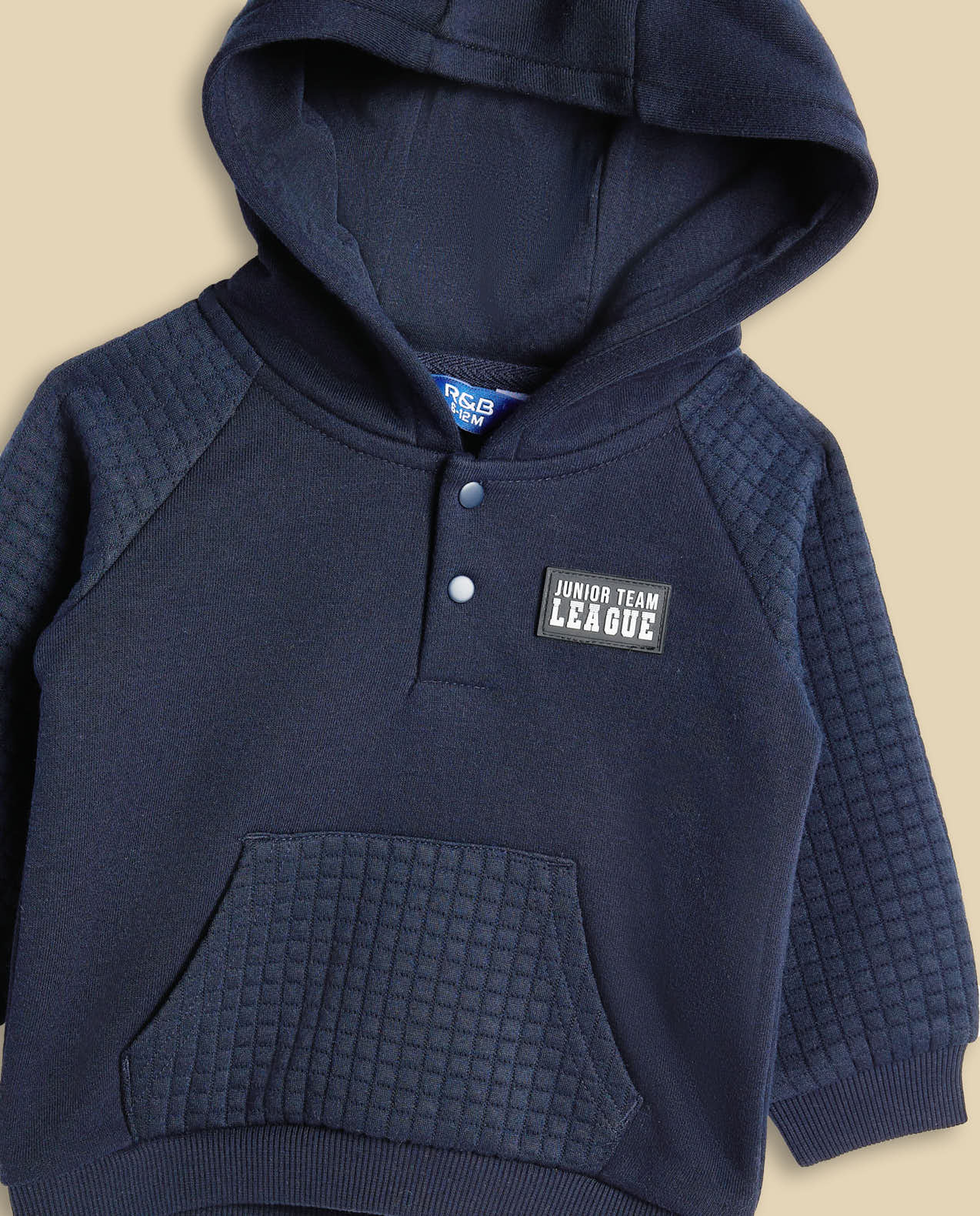 Badge Detail Hooded Clothing Set