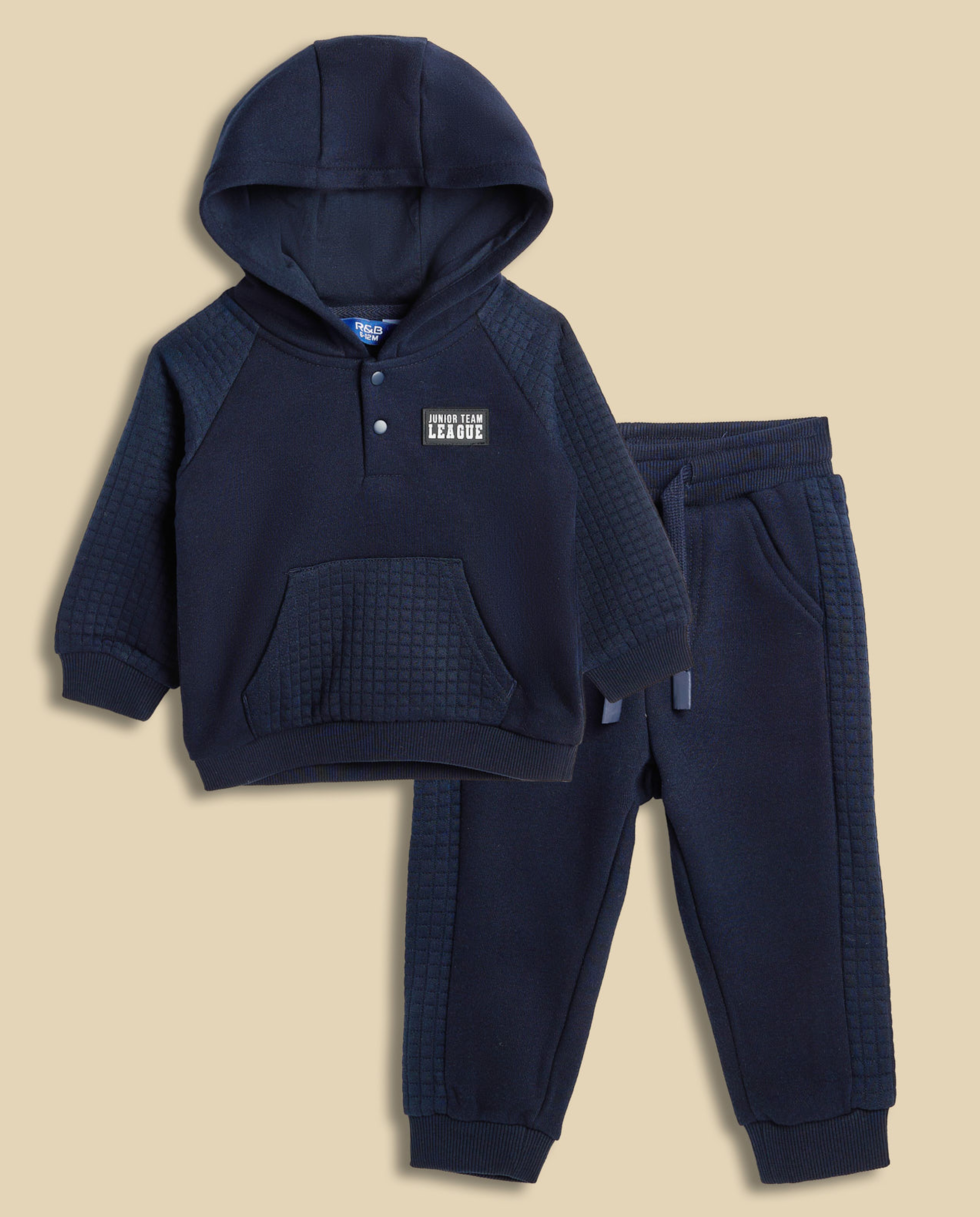 Badge Detail Hooded Clothing Set