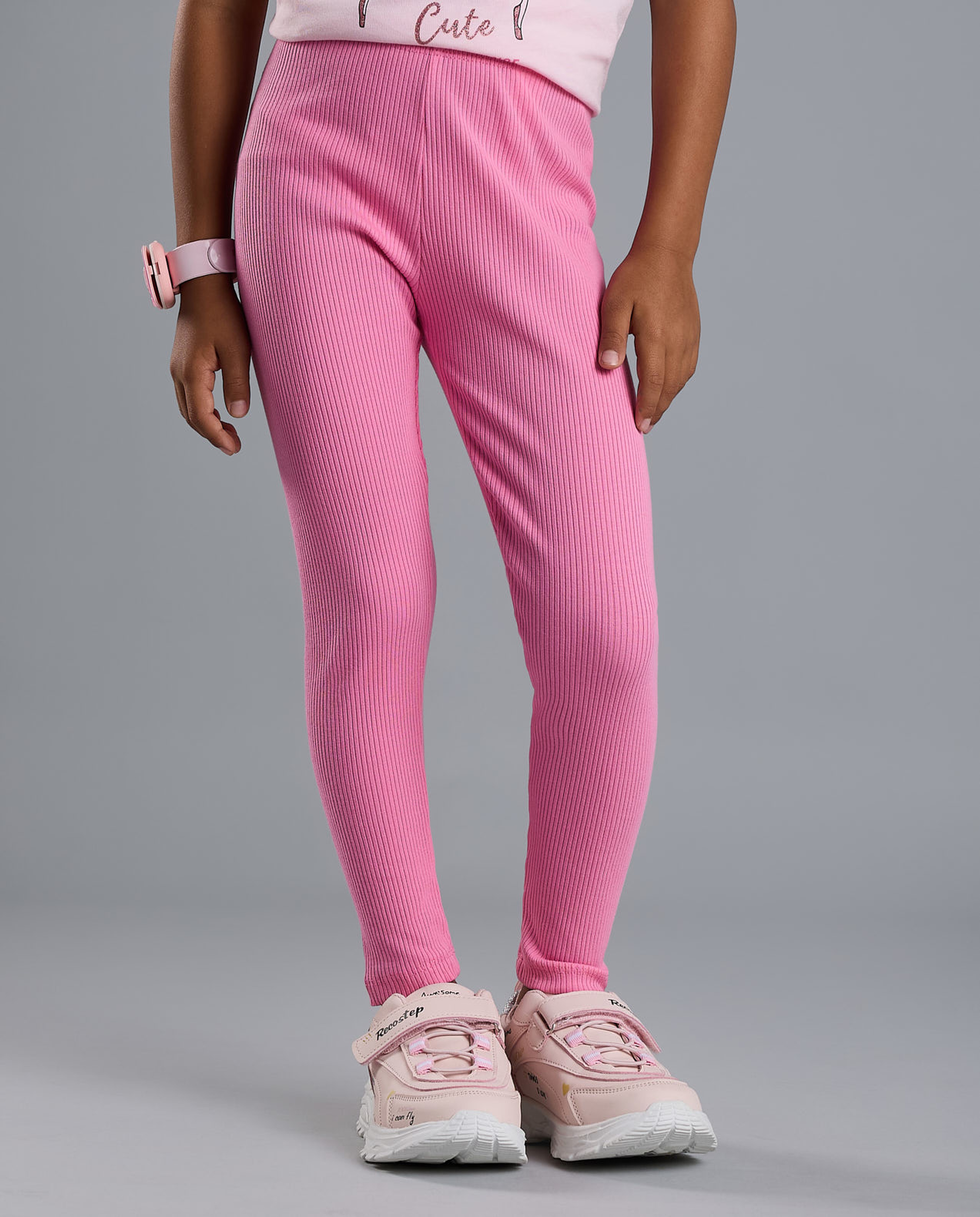 2 Pack Printed Leggings with Elastic Waist