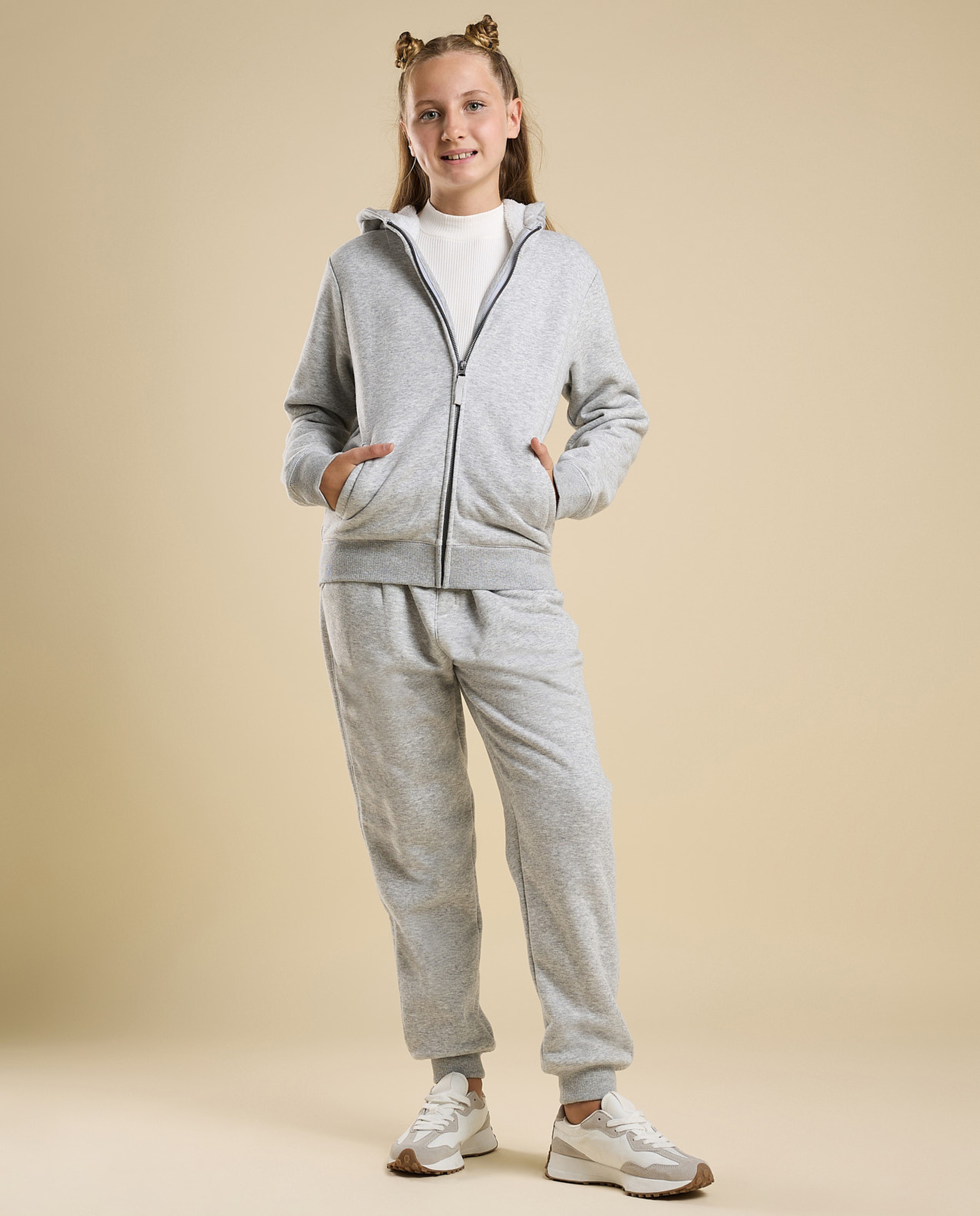 Textured Hooded Clothing Set