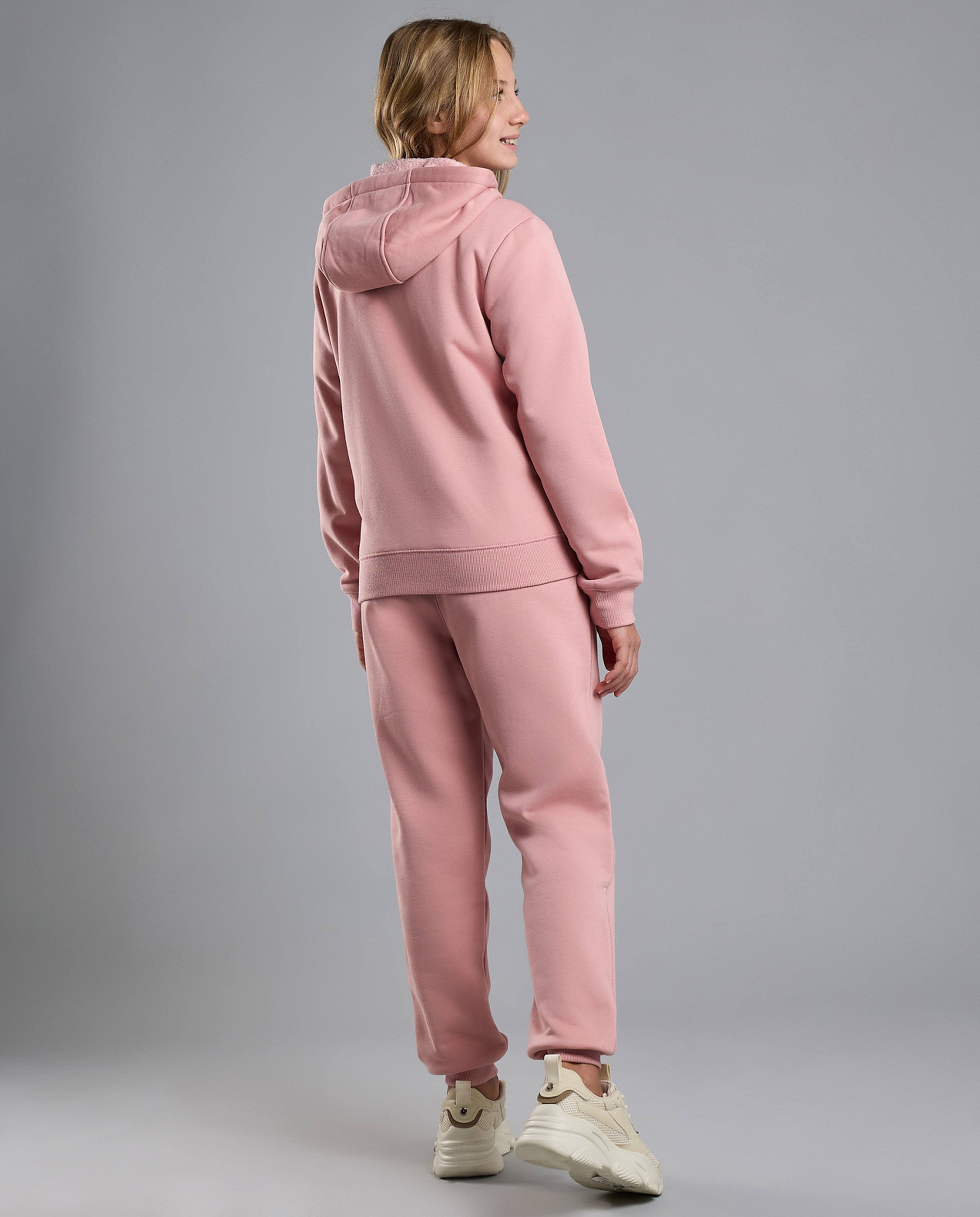 Solid Hooded Clothing Set