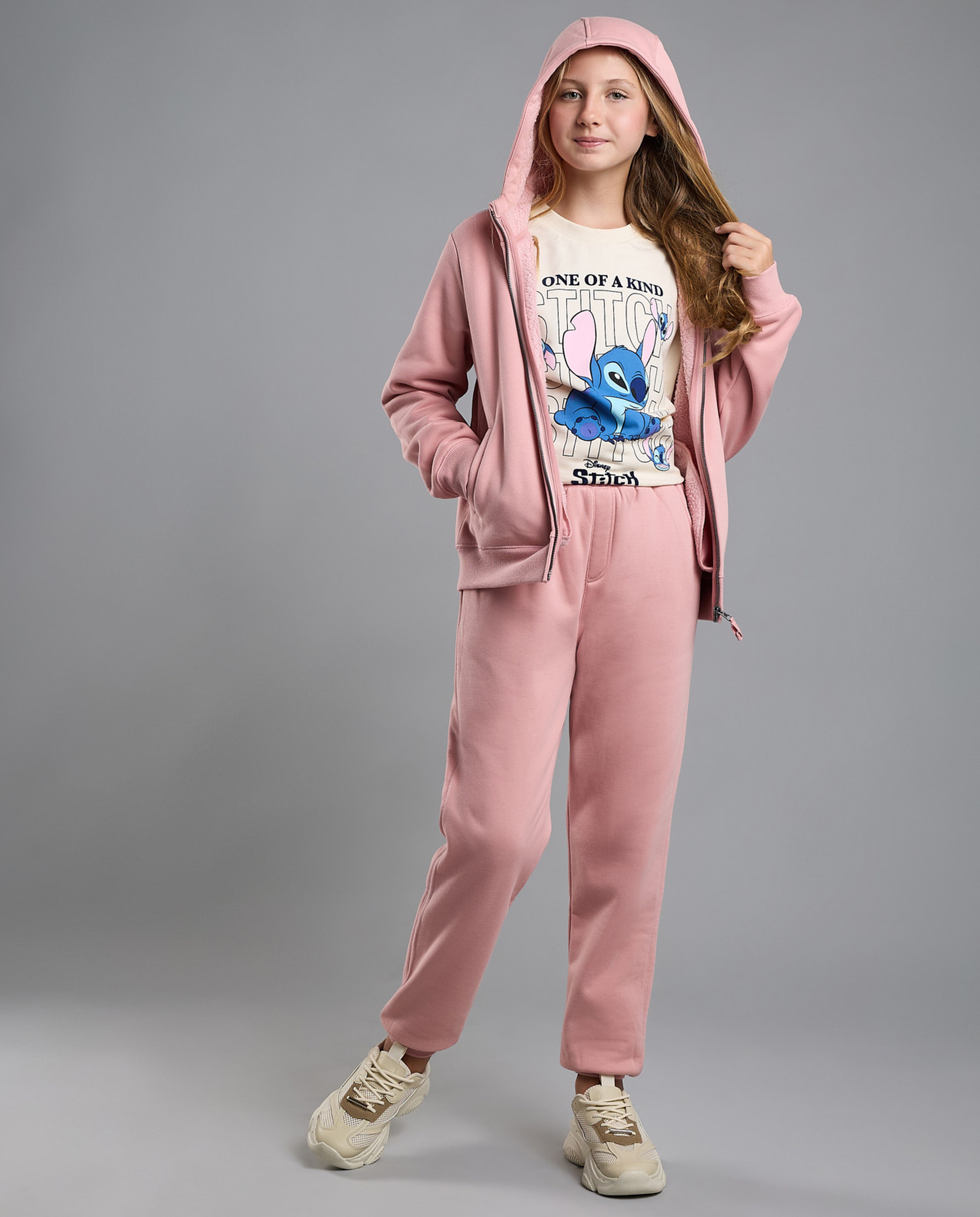 Solid Hooded Clothing Set