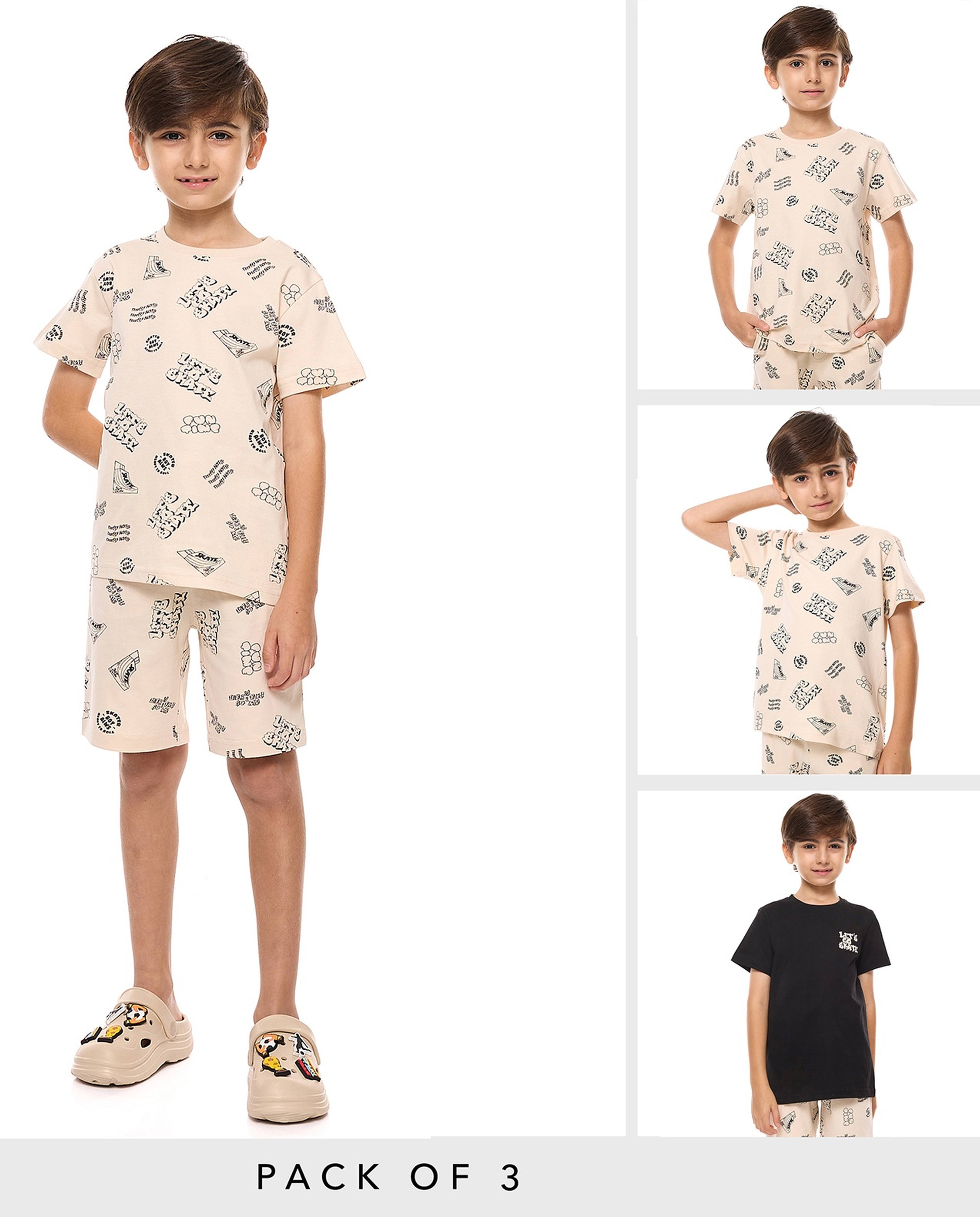 3 Pack Printed Clothing Set