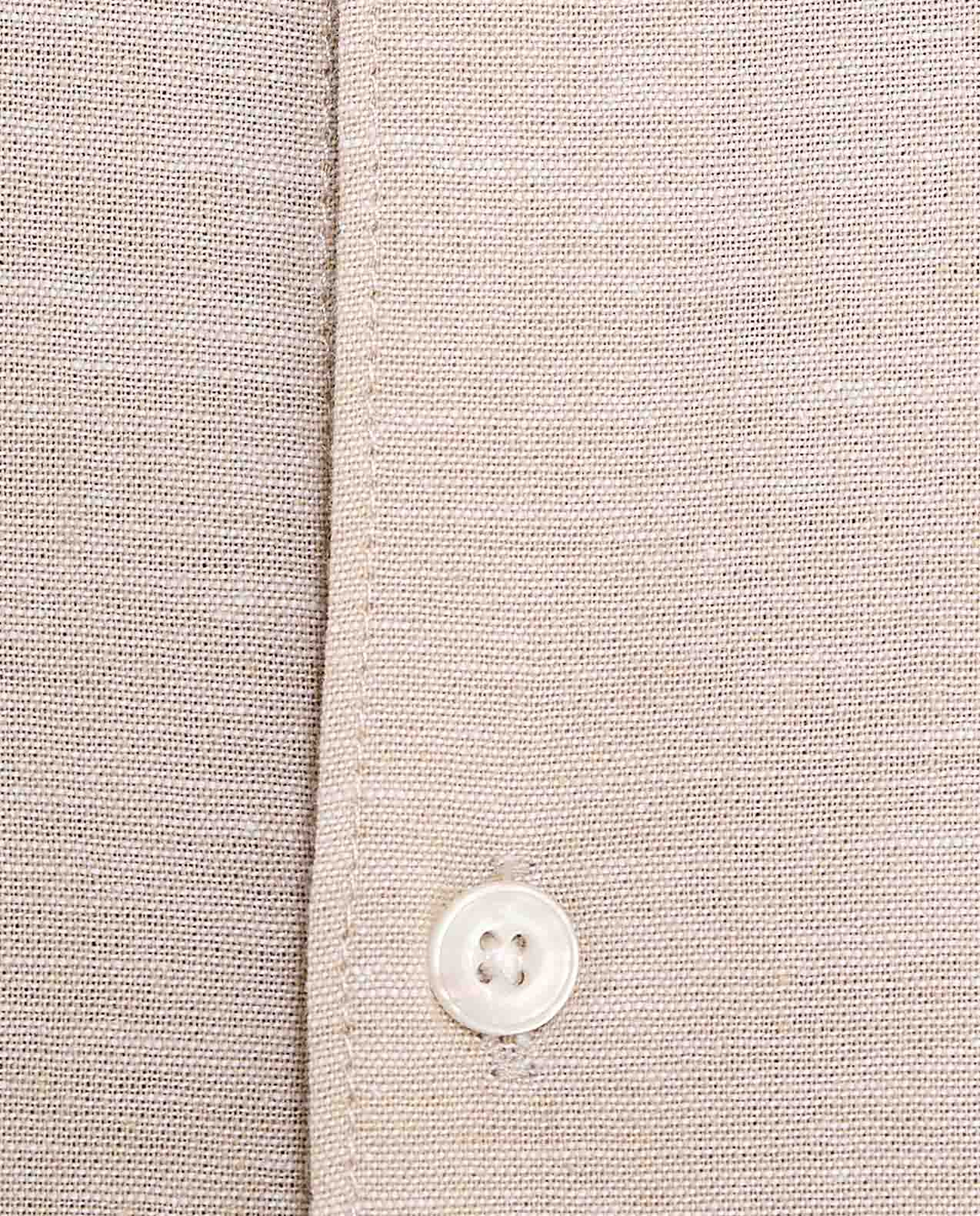 Solid Shirt With Stand Collar and Long Sleeves