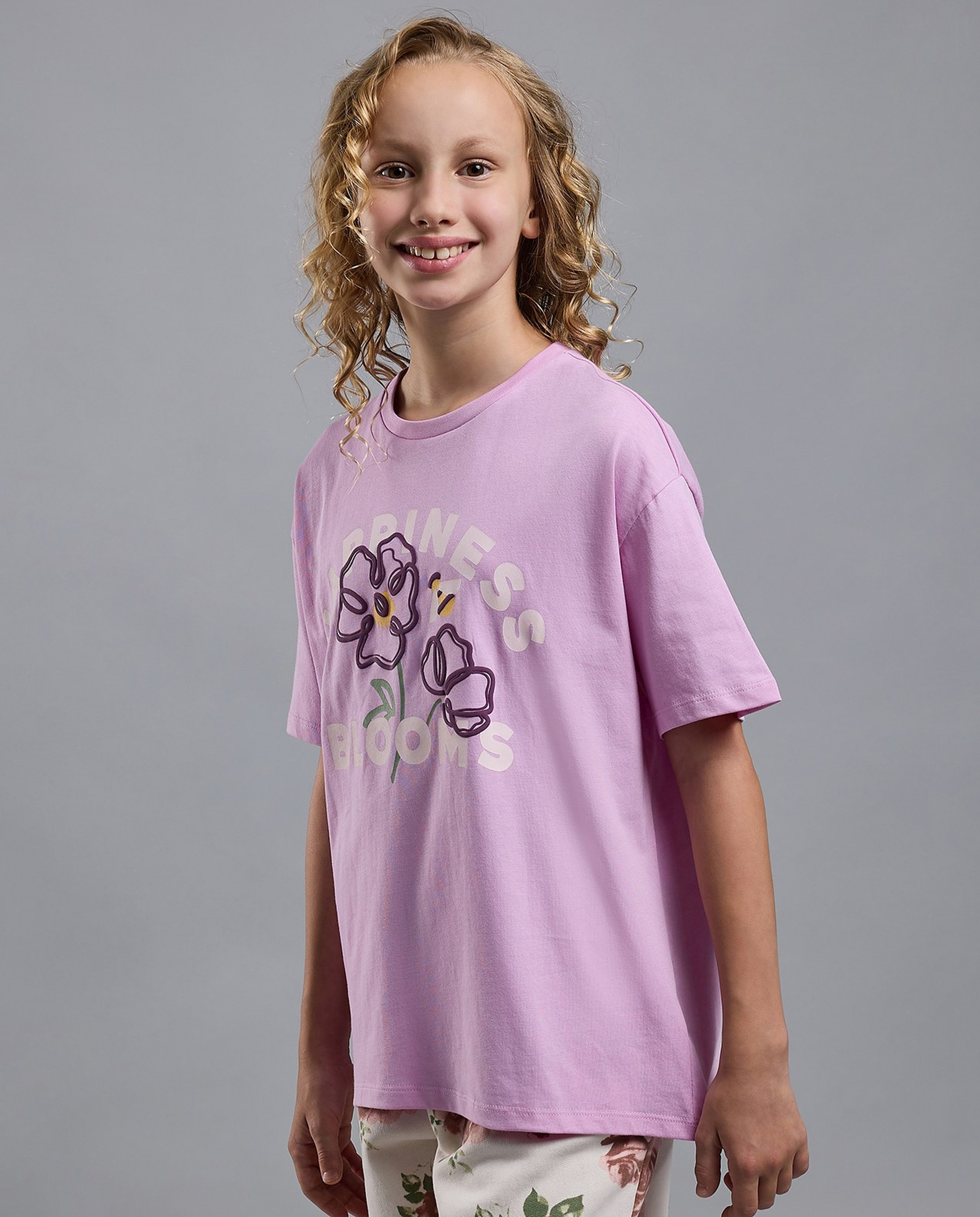 Printed T-Shirt with Crew Neck and Short Sleeves