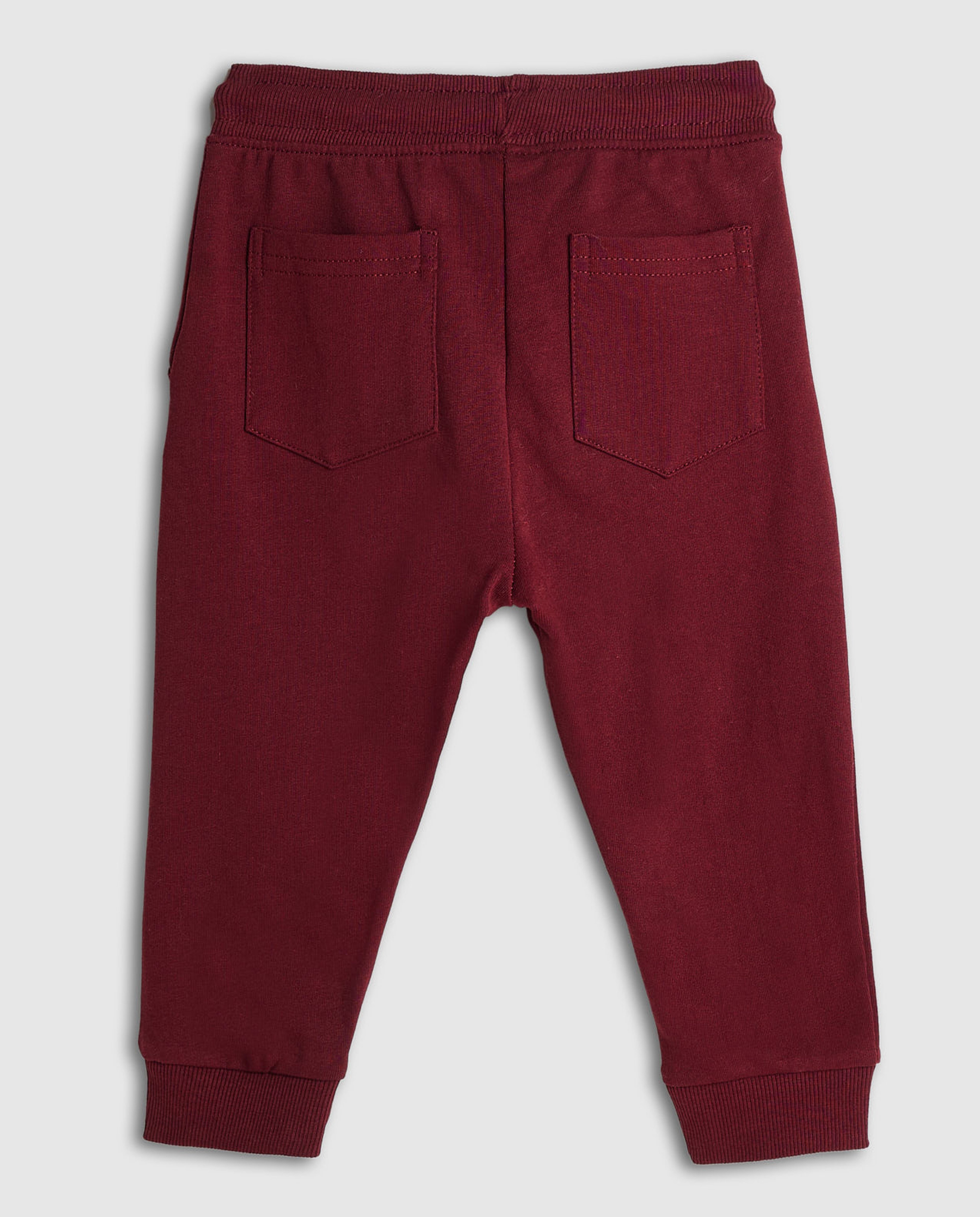 Print Detail Joggers with Drawstring Waist