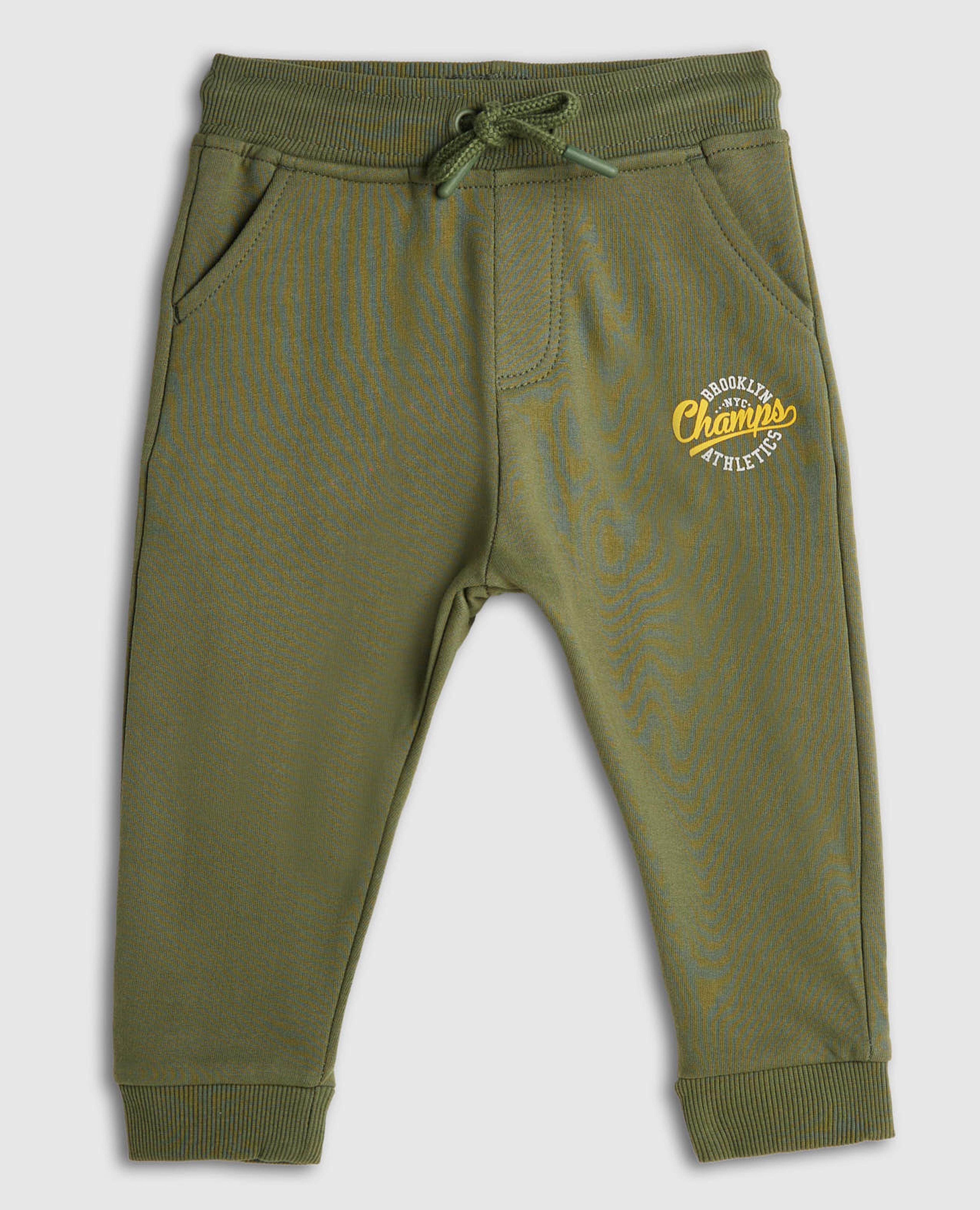 Print Detail Joggers with Drawstring Waist