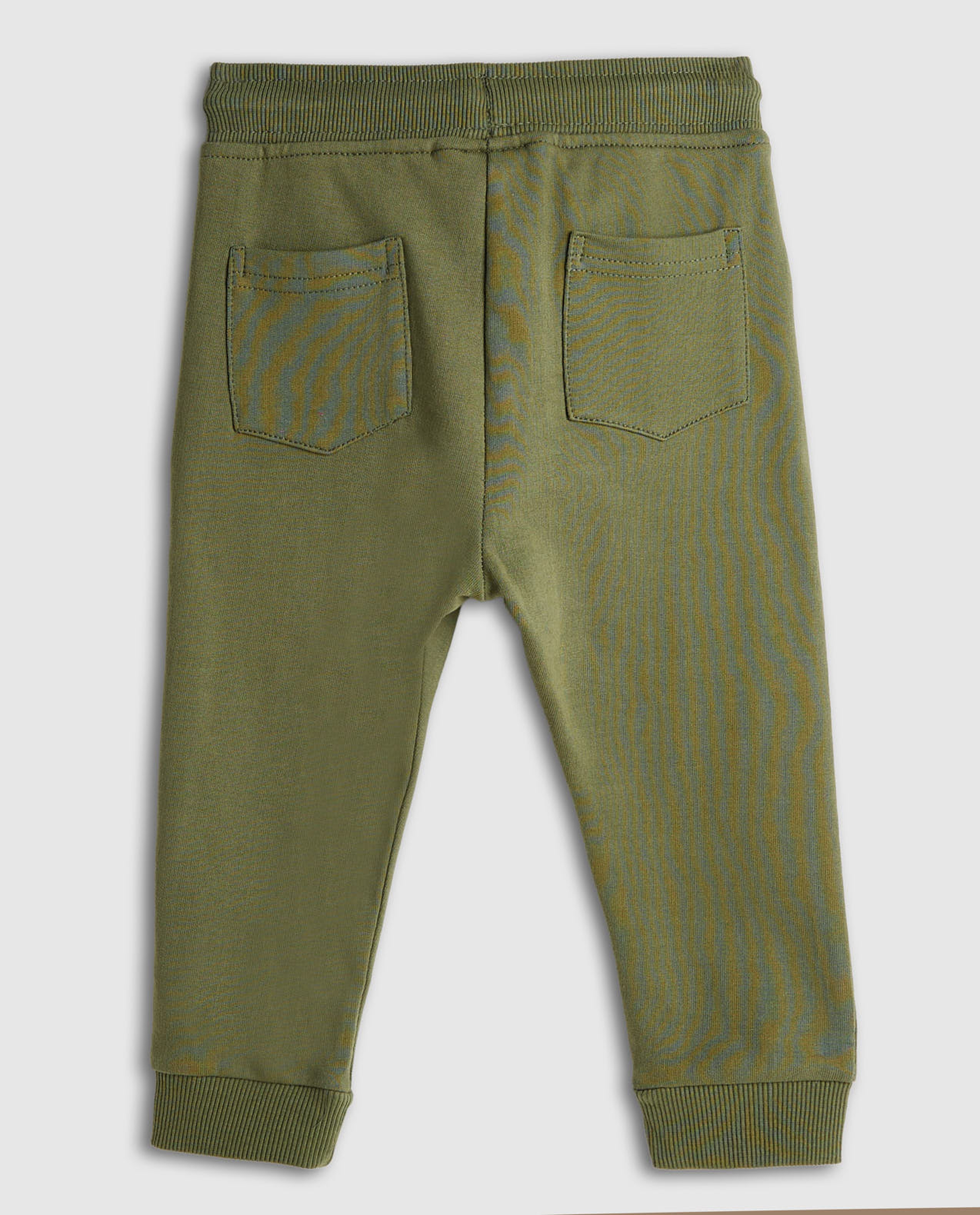 Print Detail Joggers with Drawstring Waist