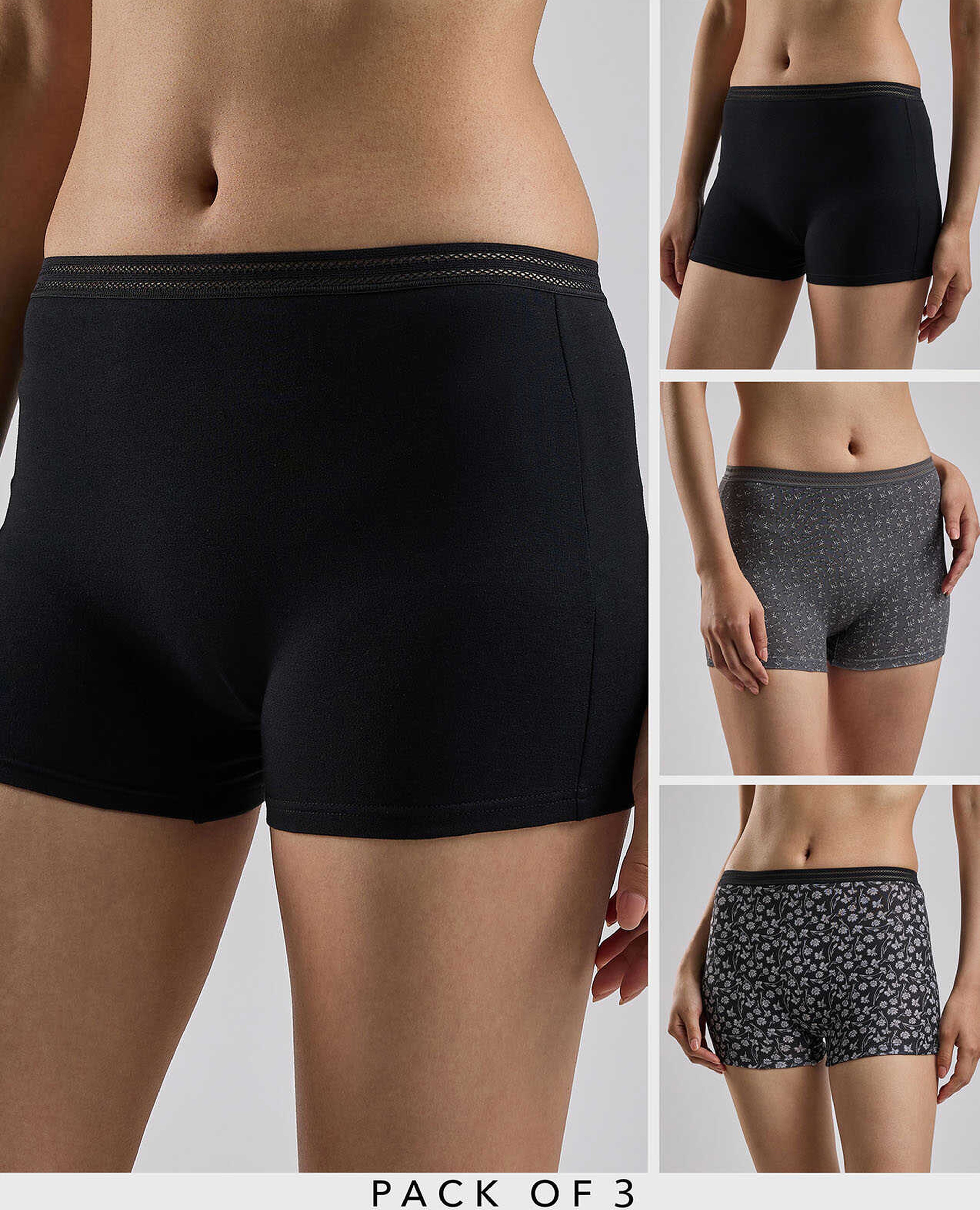 3 Pack Printed Boxer Briefs