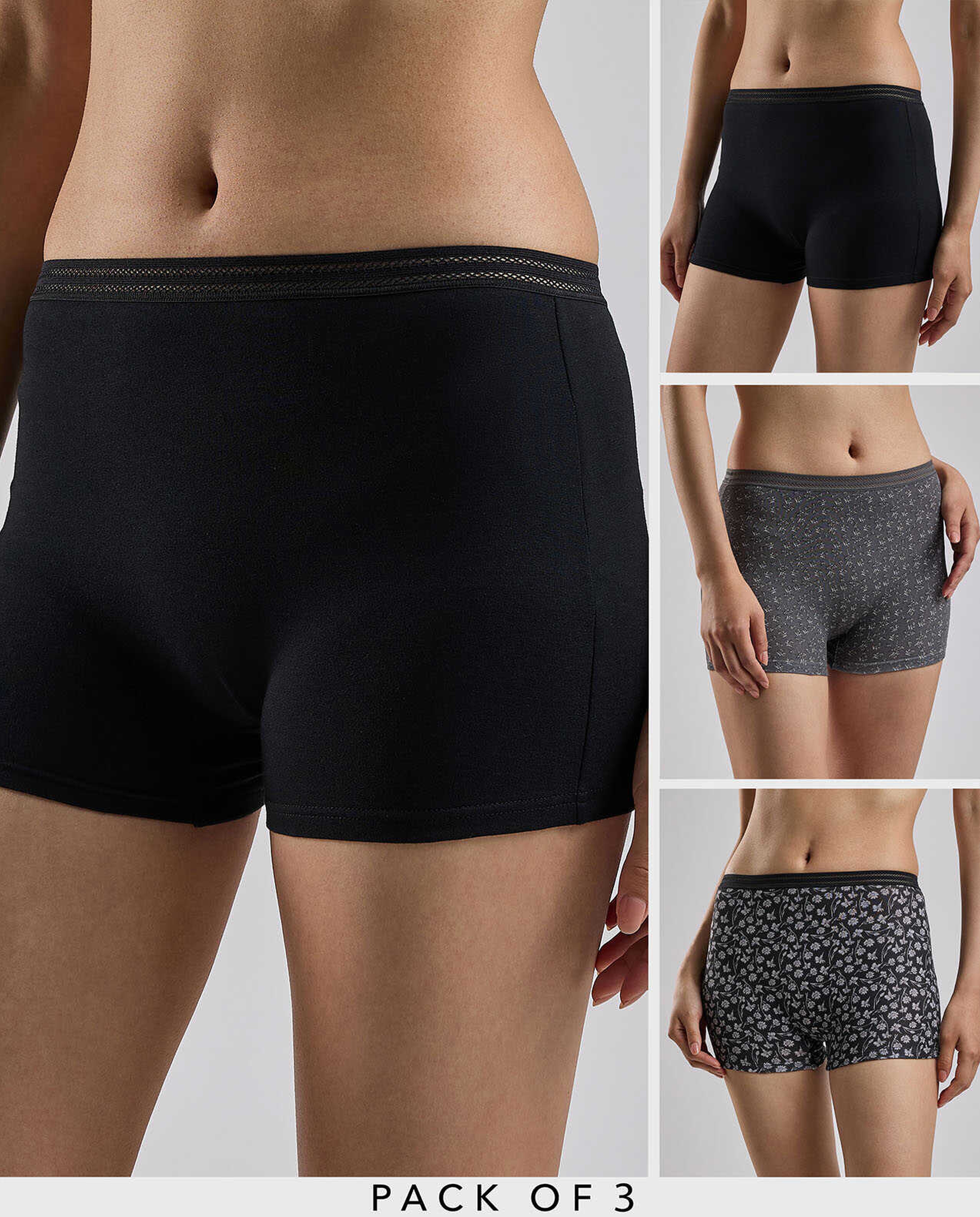 3 Pack Printed Boxer Briefs