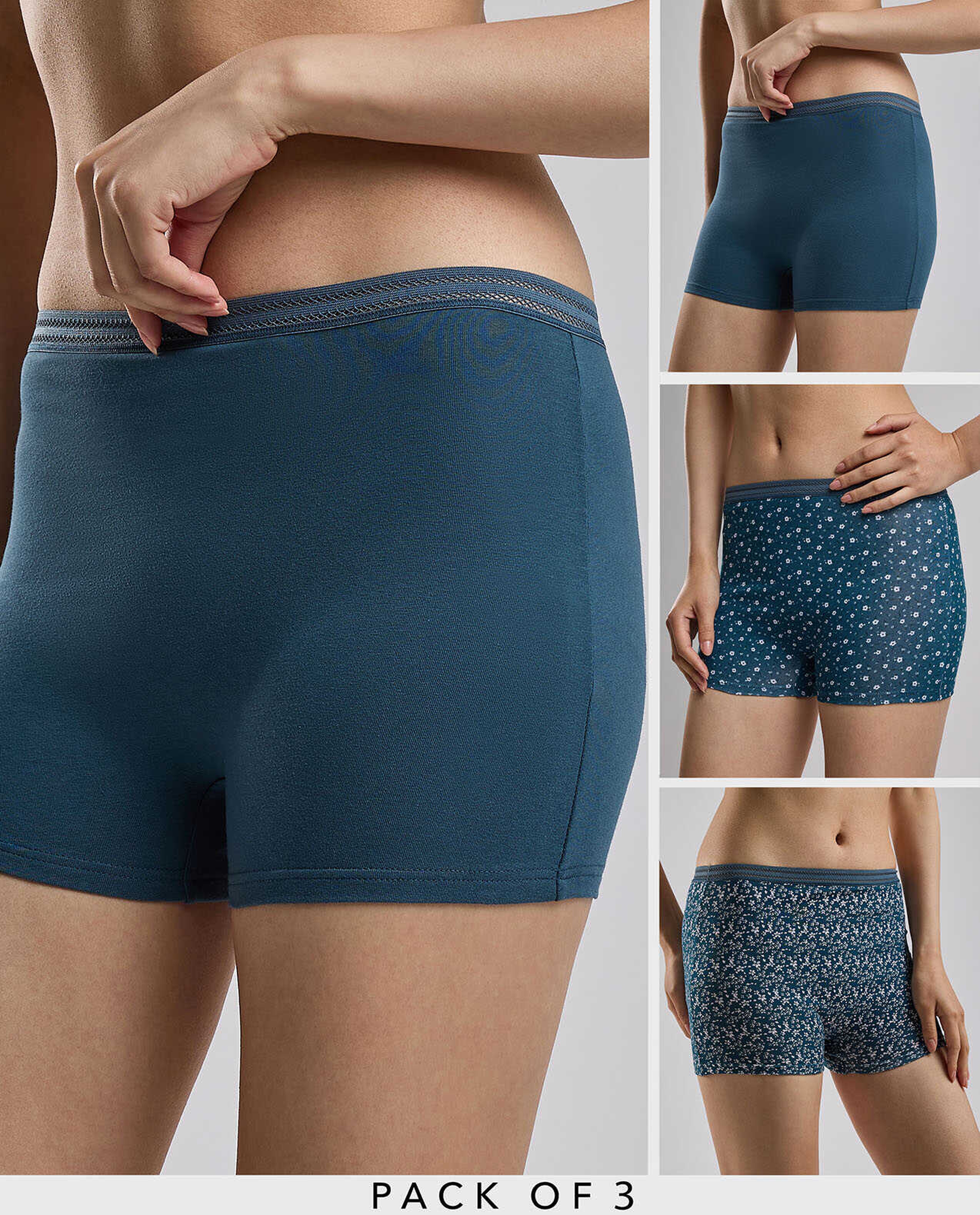 3 Pack Printed Boxer Briefs