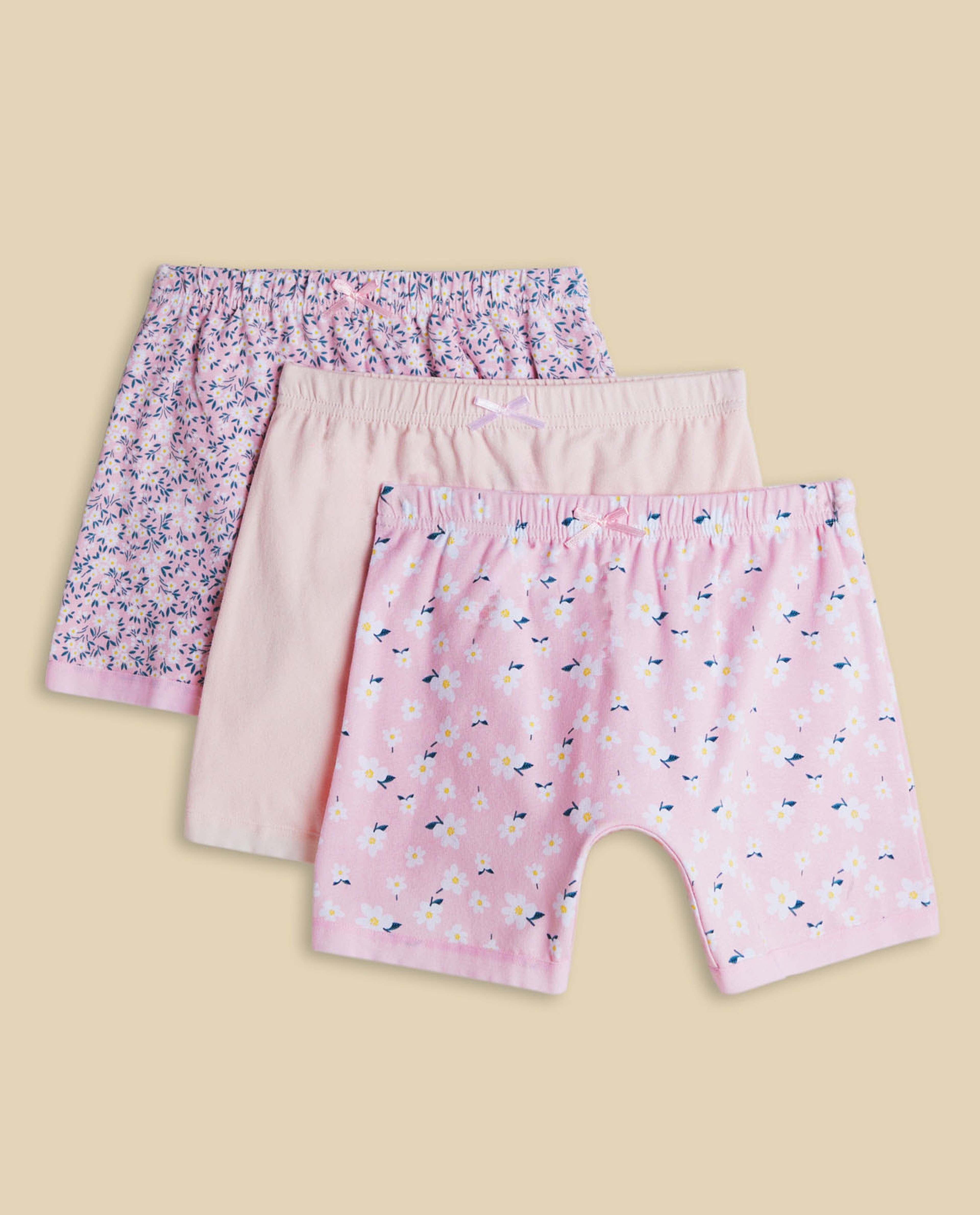 3 Pack Printed Long Shorts