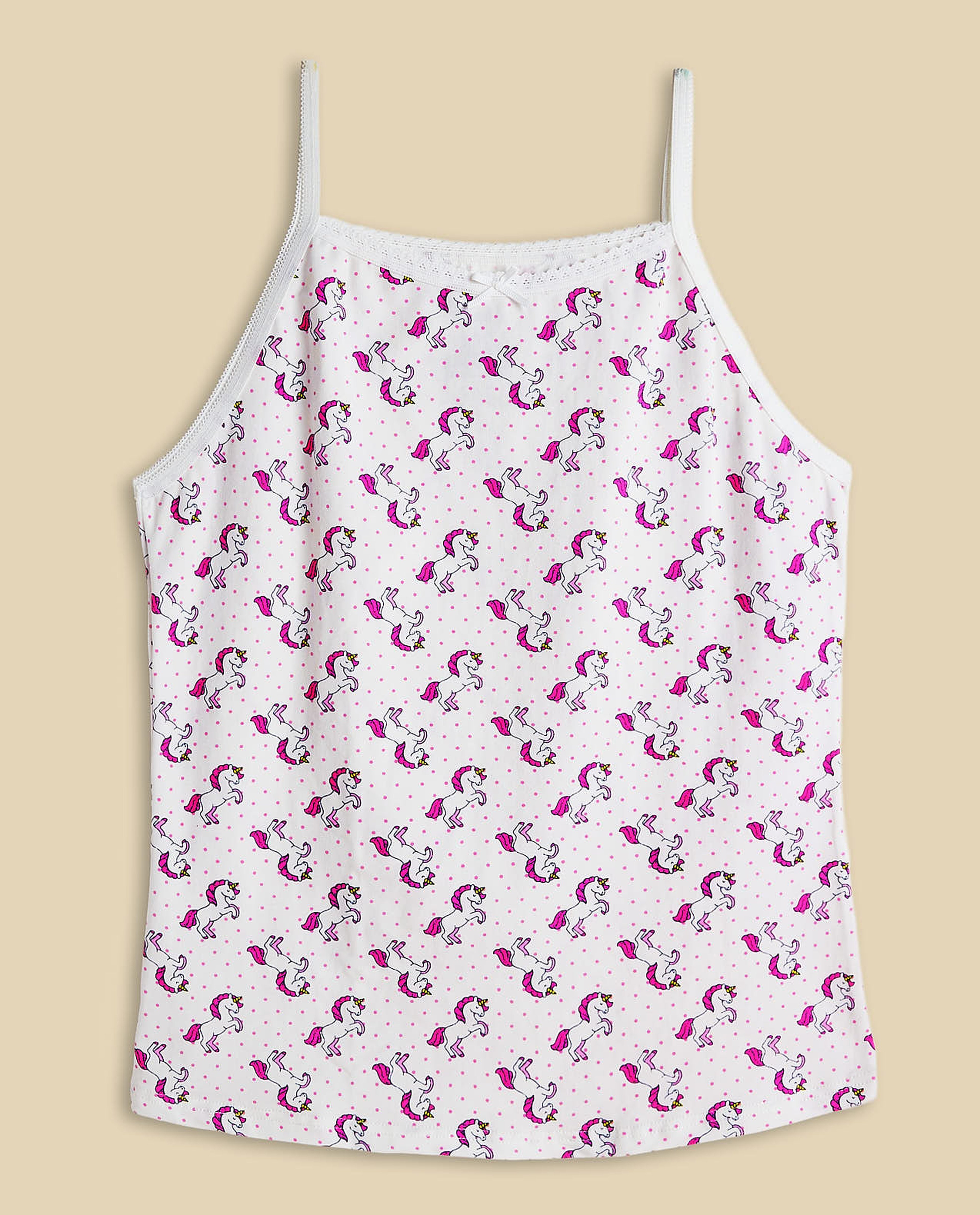 3 Pack Unicorn Printed Camisoles