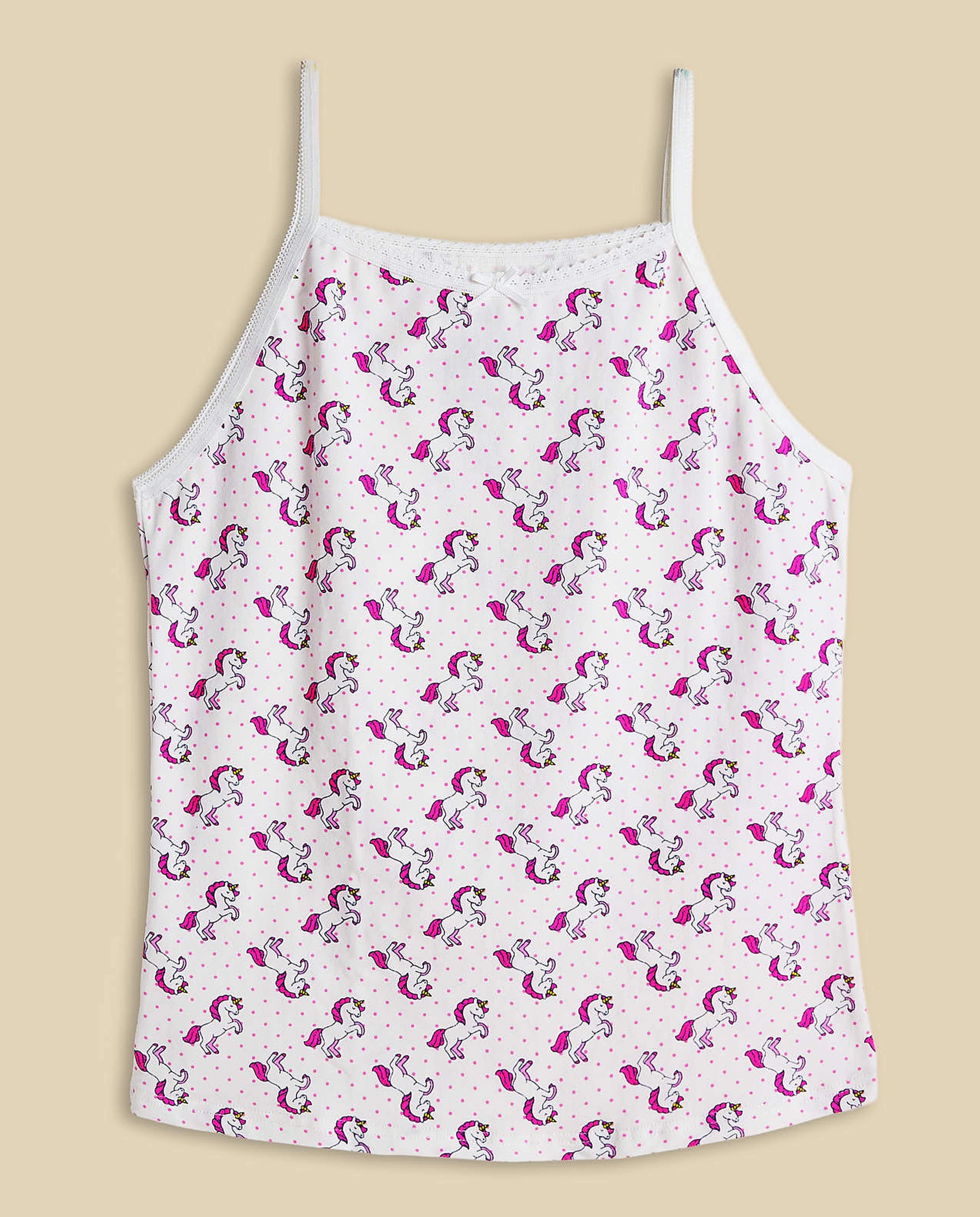 3 Pack Unicorn Printed Camisoles