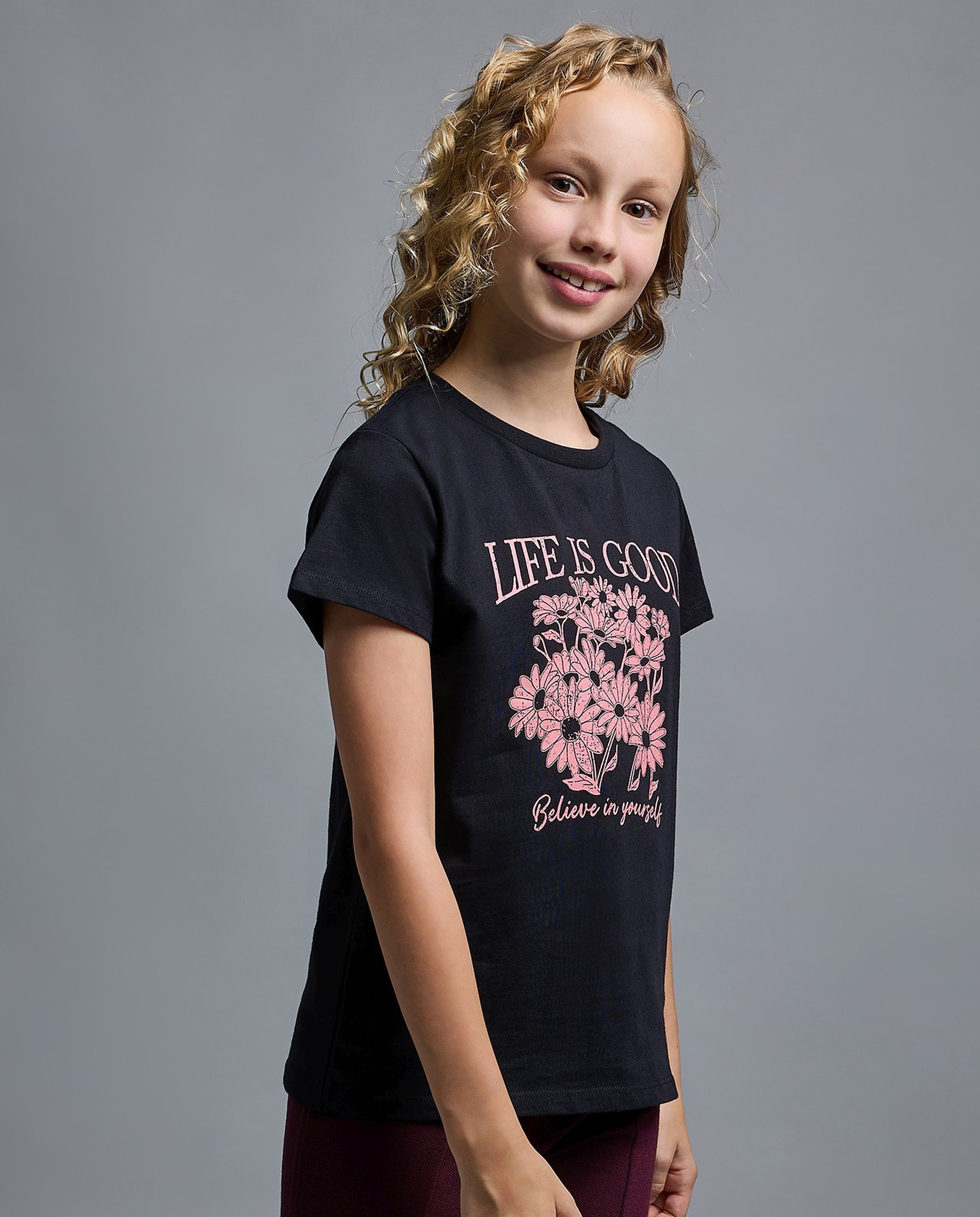 Printed T-Shirt with Crew Neck and Short Sleeves
