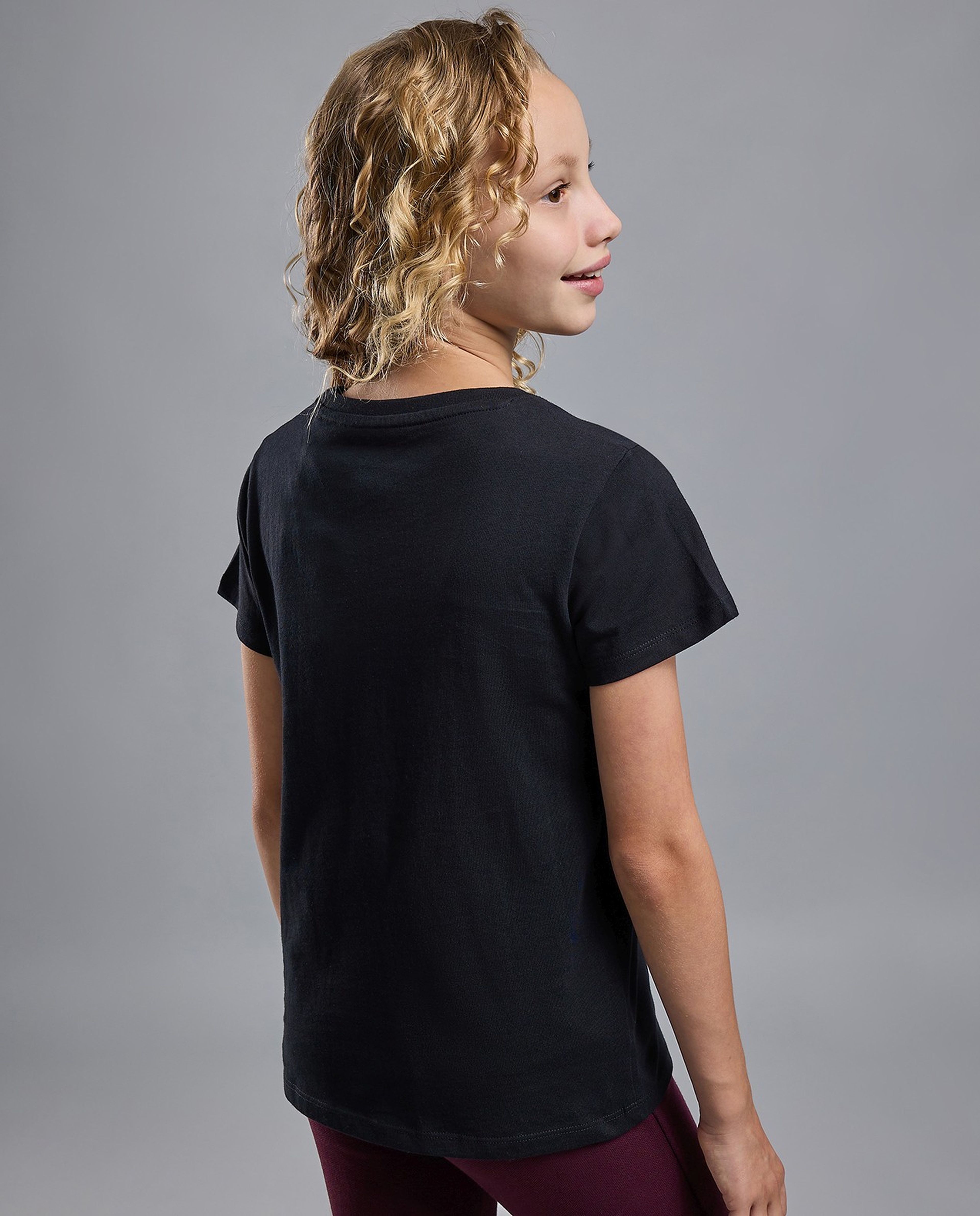 Printed T-Shirt with Crew Neck and Short Sleeves