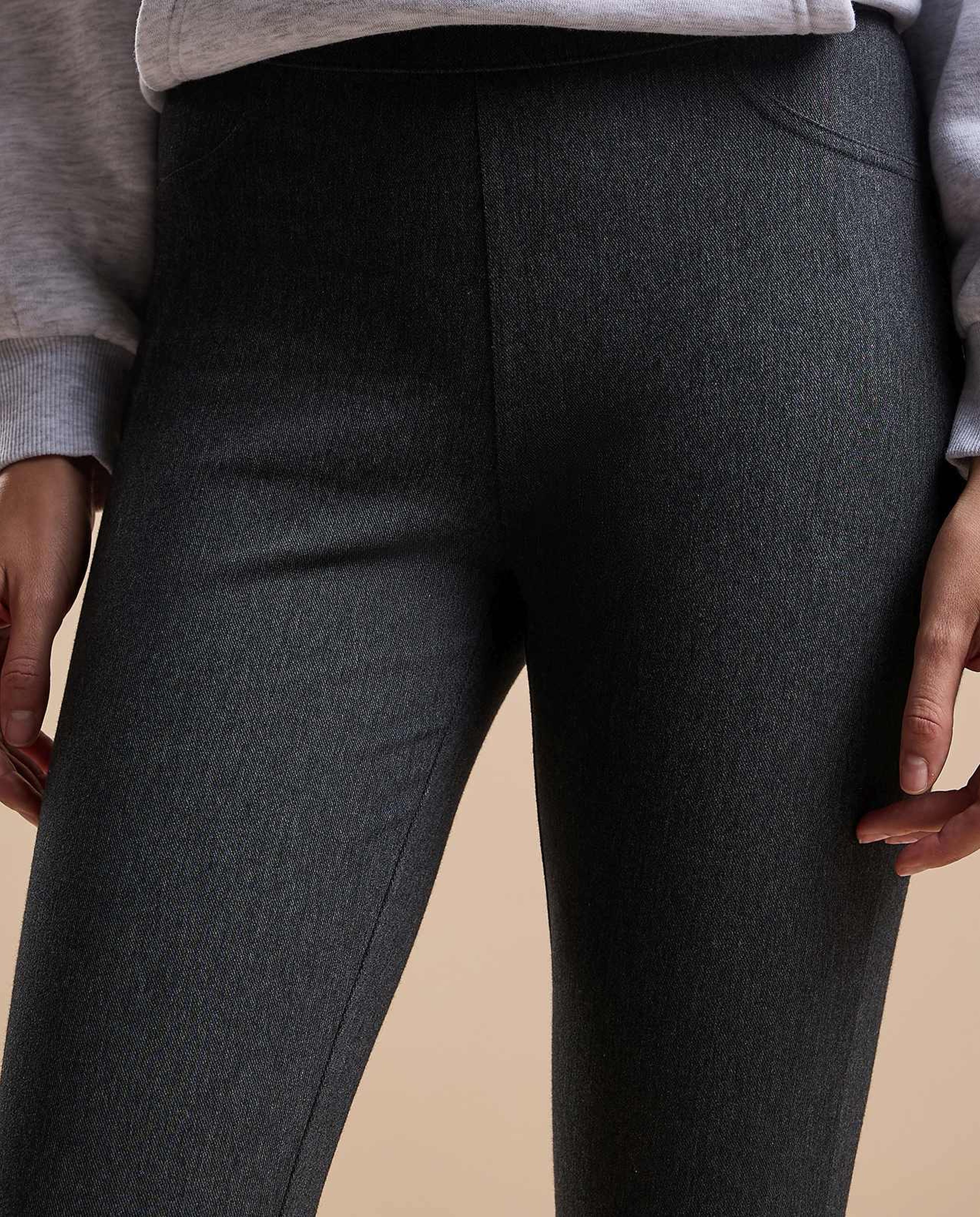 Solid Jeggings with Elastic Waist