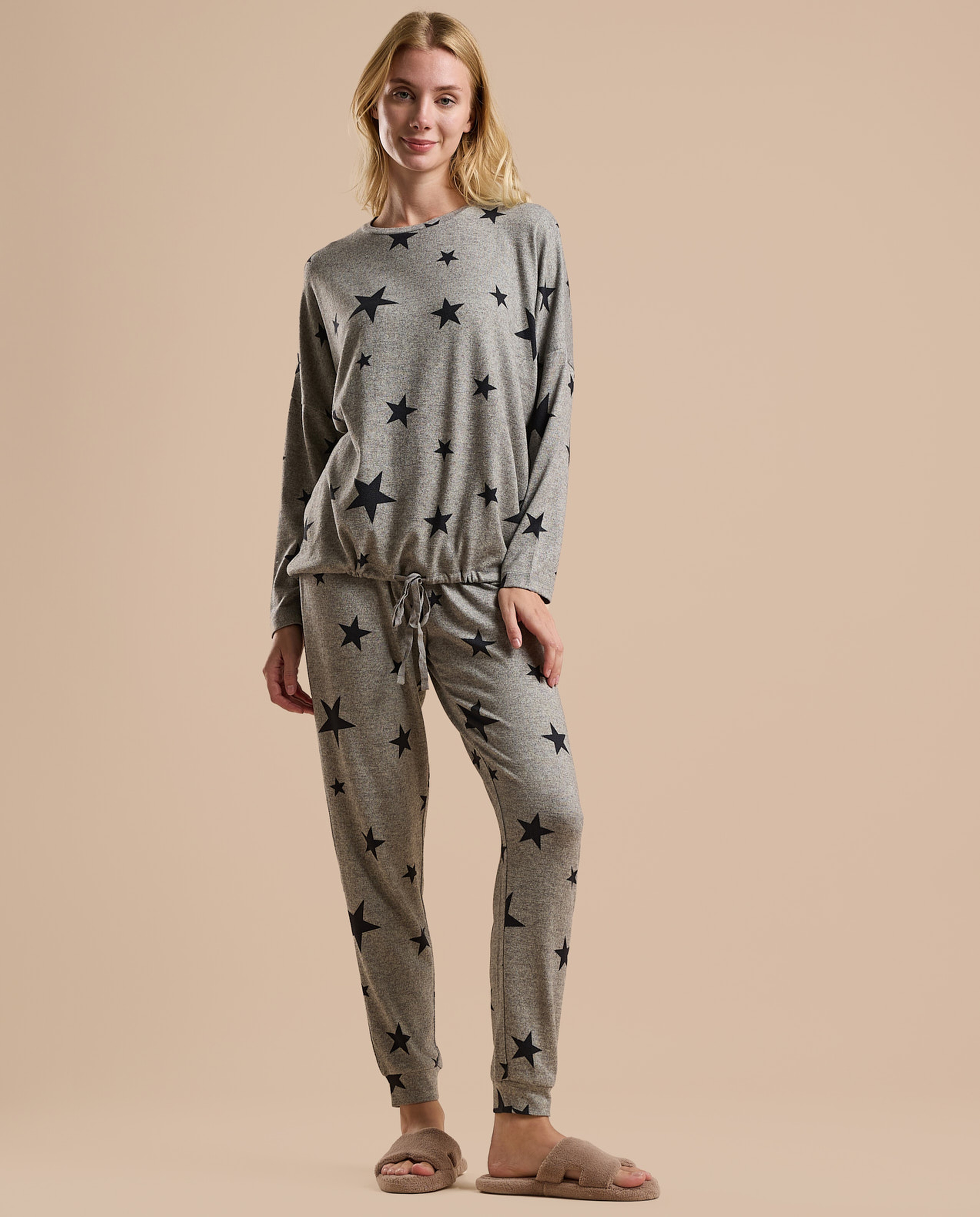 Printed Long Sleeves Pyjama Set
