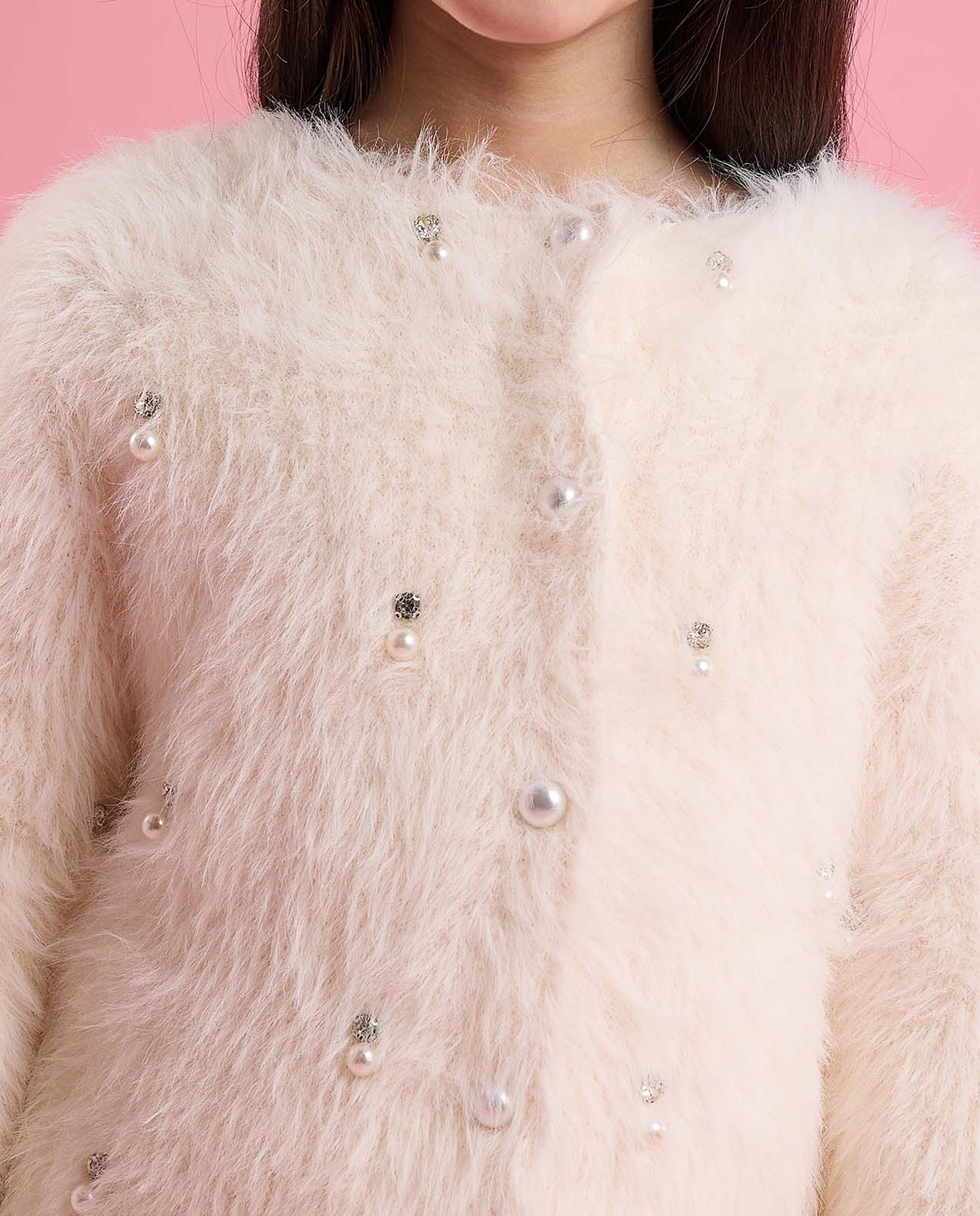Furry Jacket with Long Sleeves