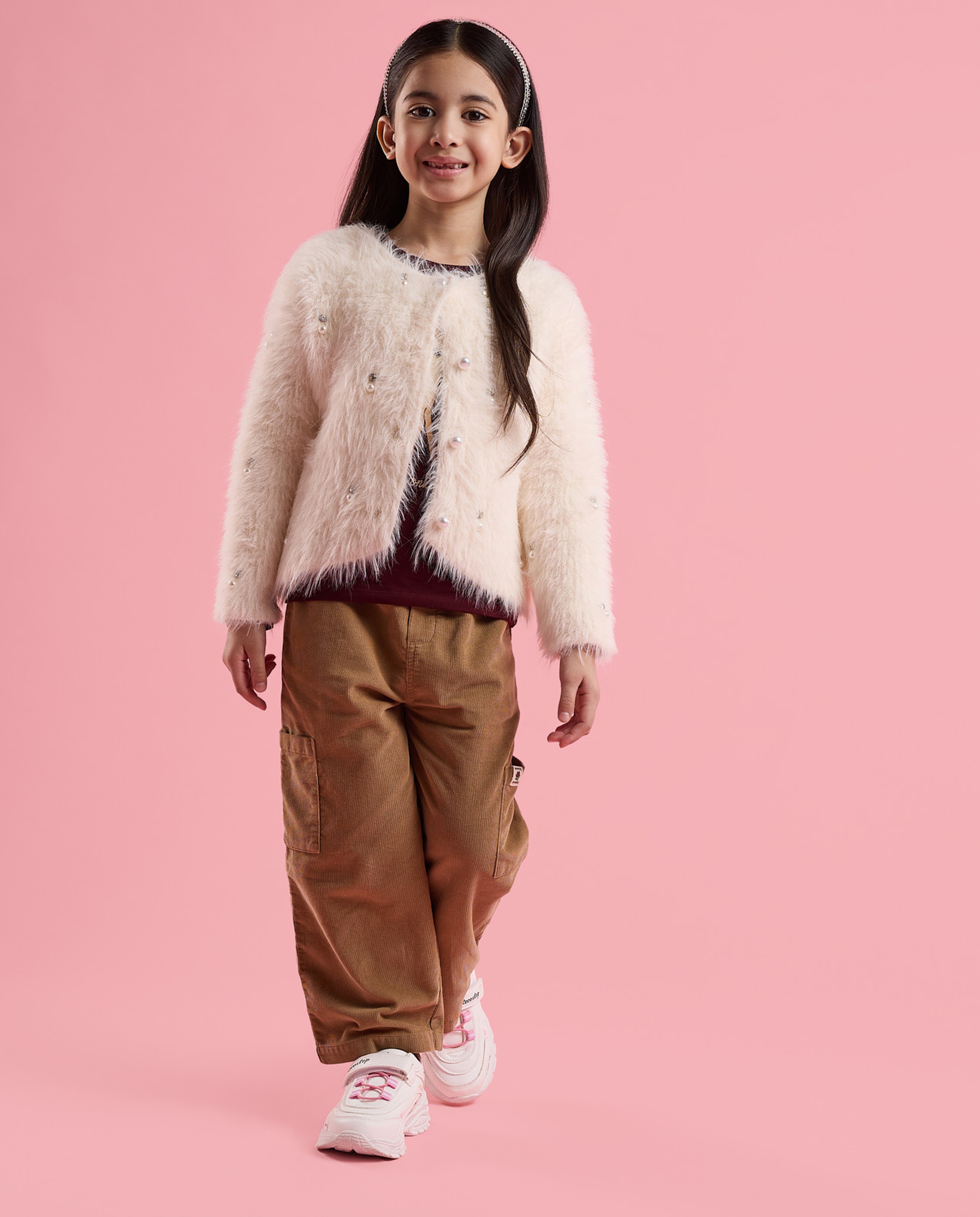 Furry Jacket with Long Sleeves