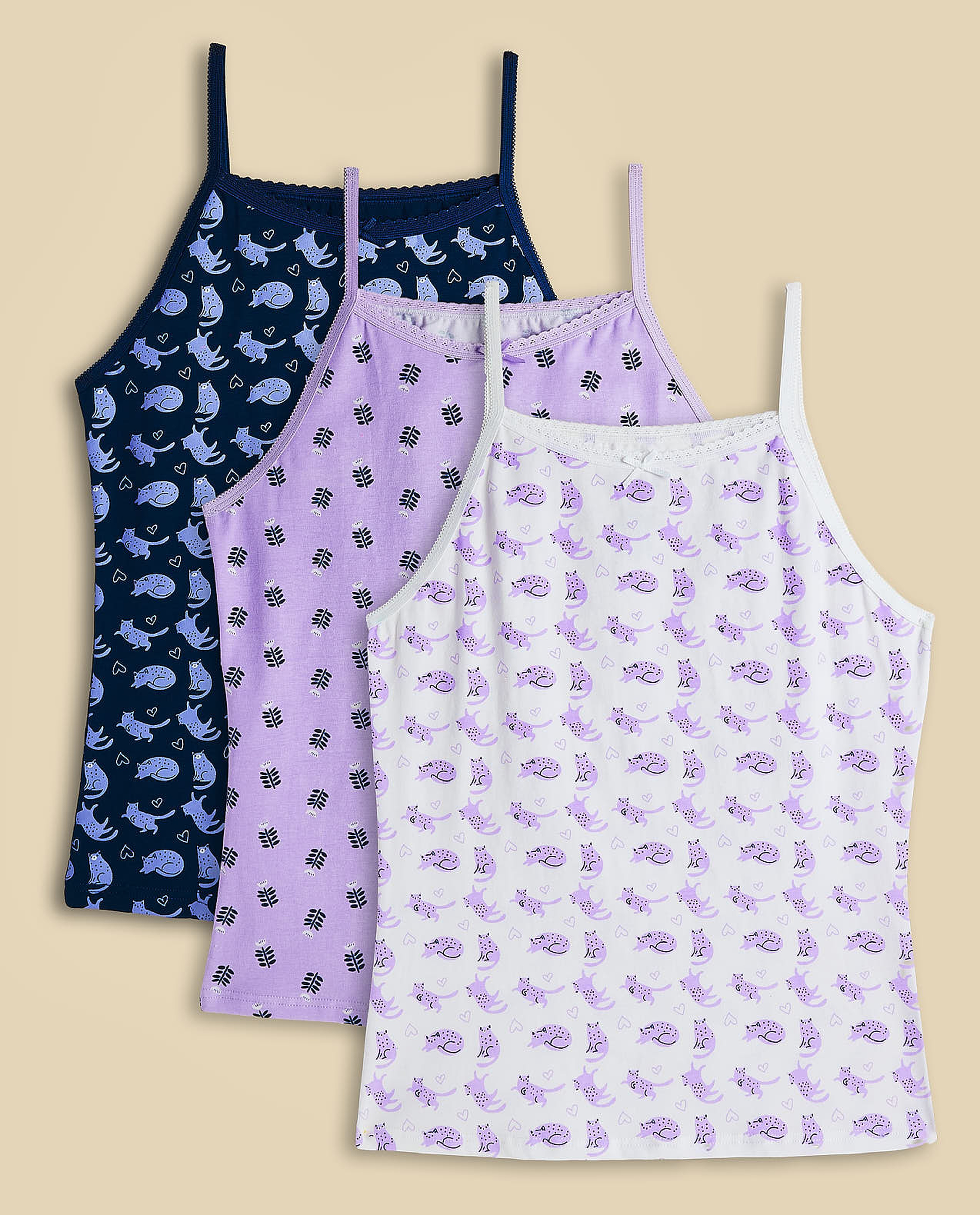 3 Pack Printed Camisoles