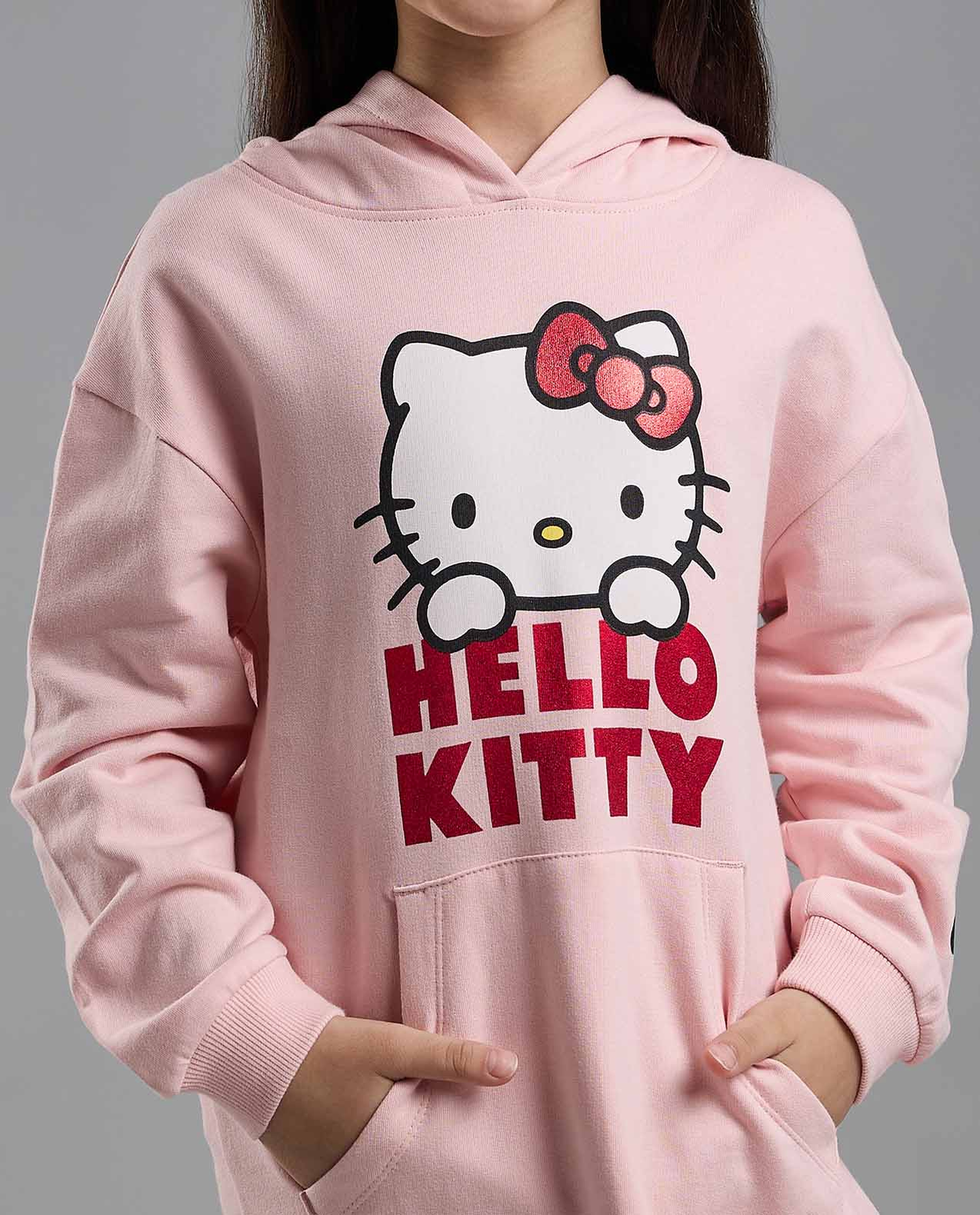 Hello Kitty Hooded Sweatdress with Long Sleeves