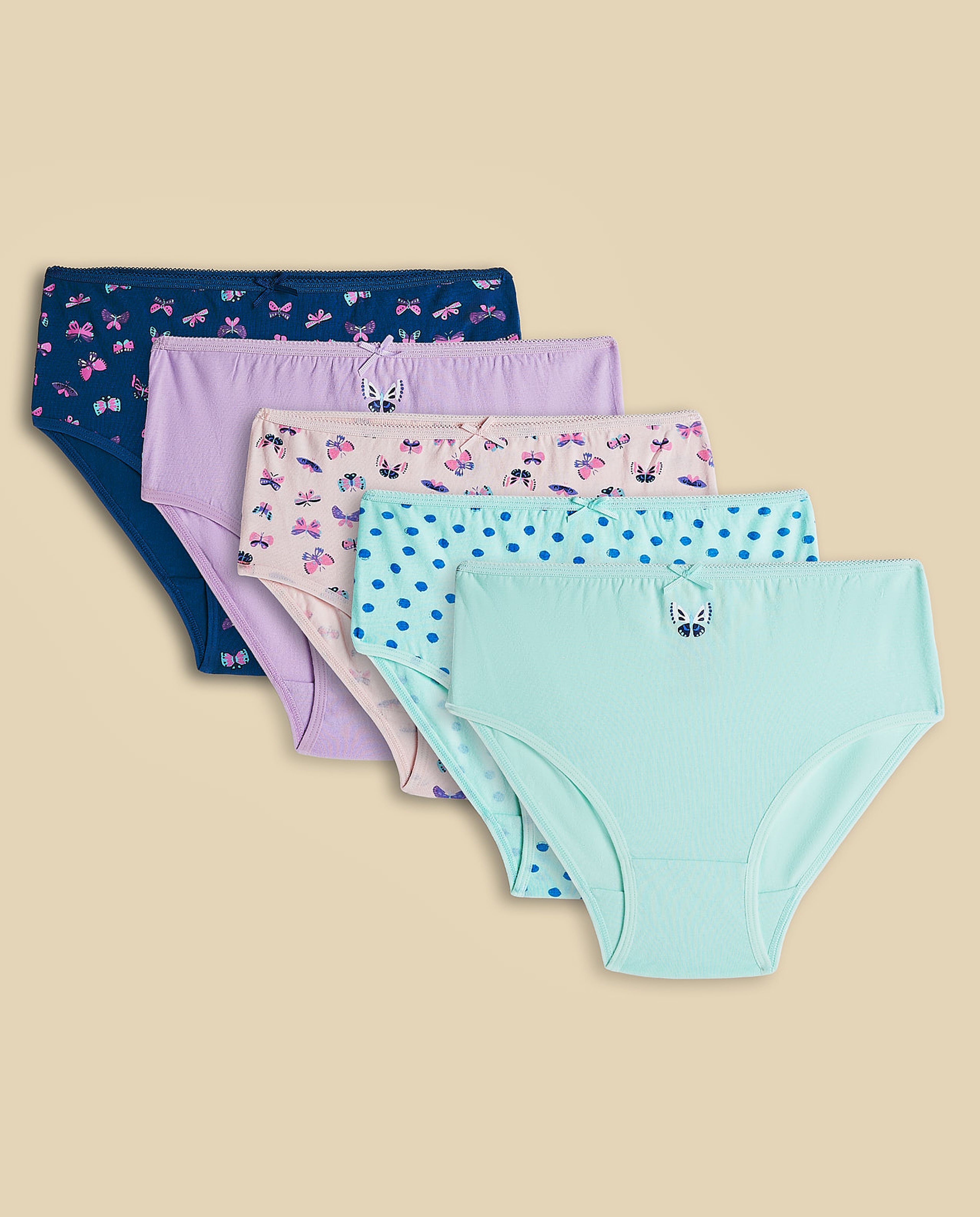 5 Pack Printed Bikini Briefs