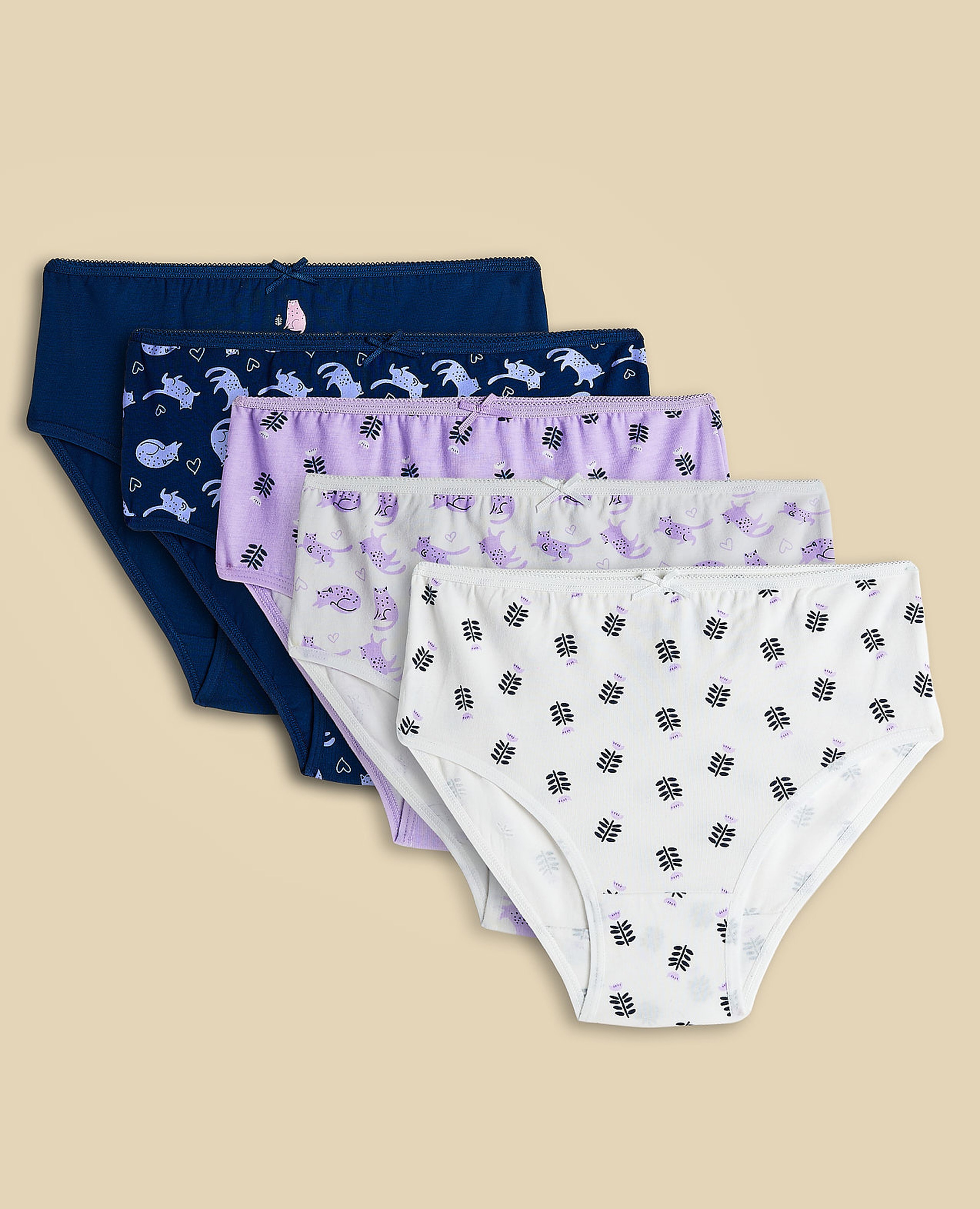5 Pack Printed Bikini Briefs