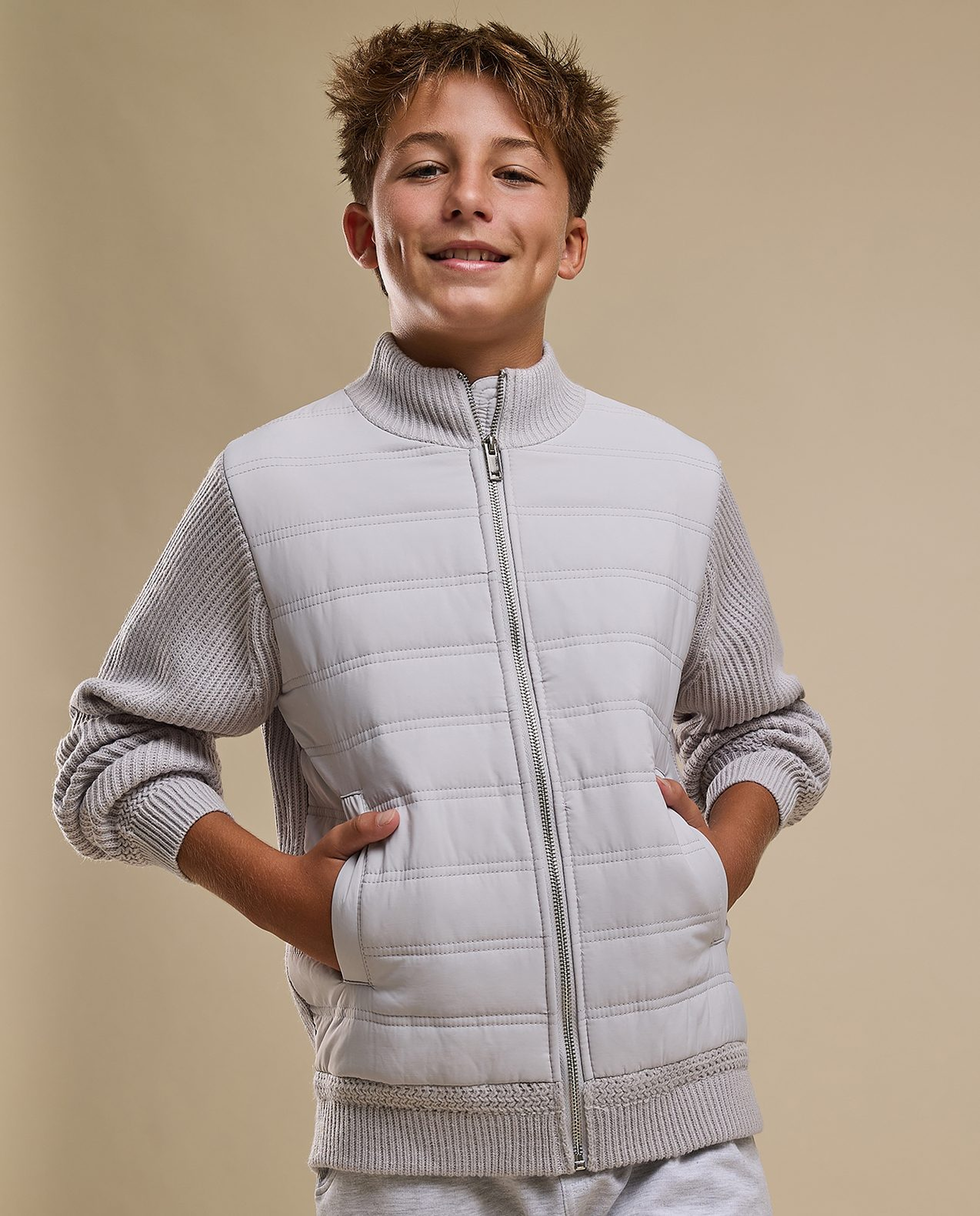 Quilted Jacket with Zipper Closure