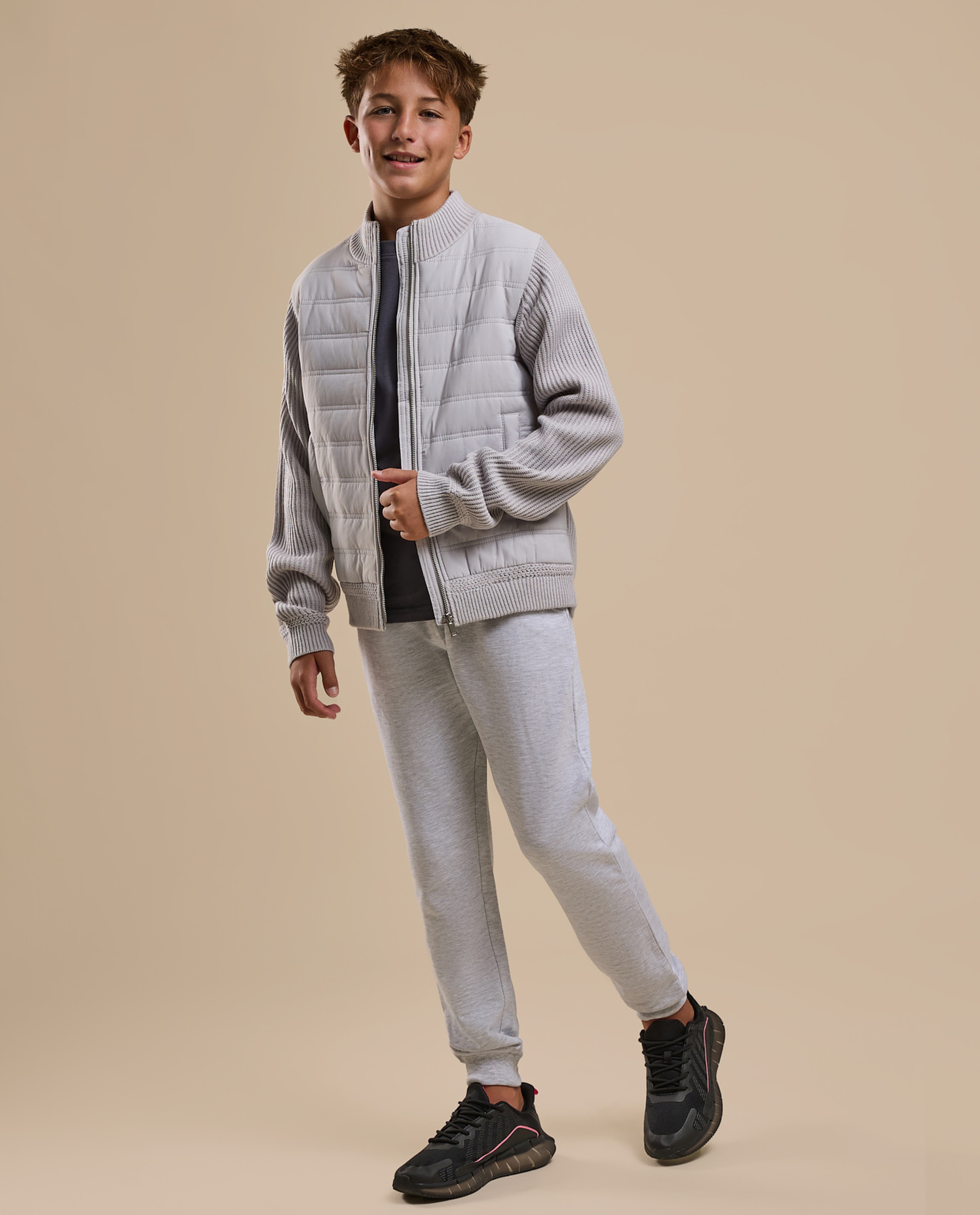 Quilted Jacket with Zipper Closure