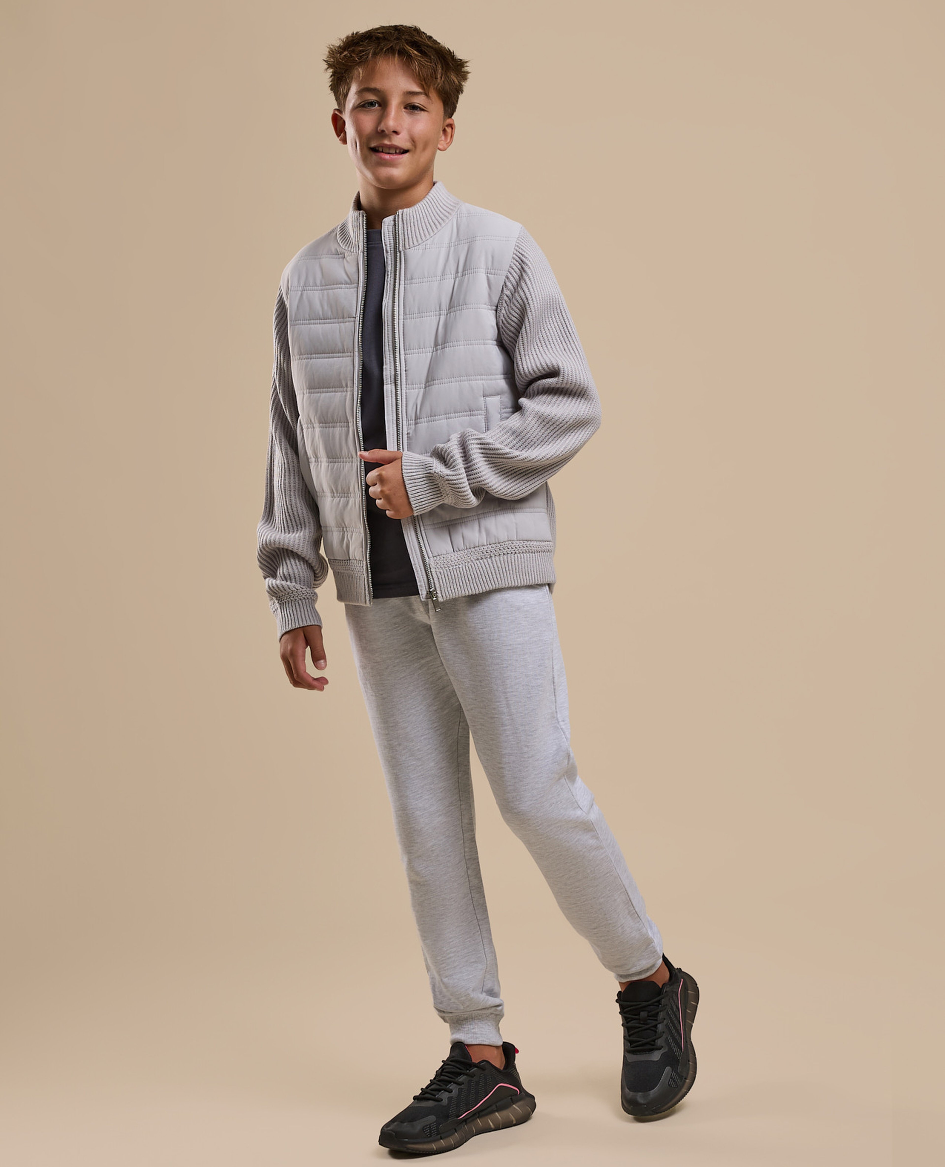 Quilted Jacket with Zipper Closure