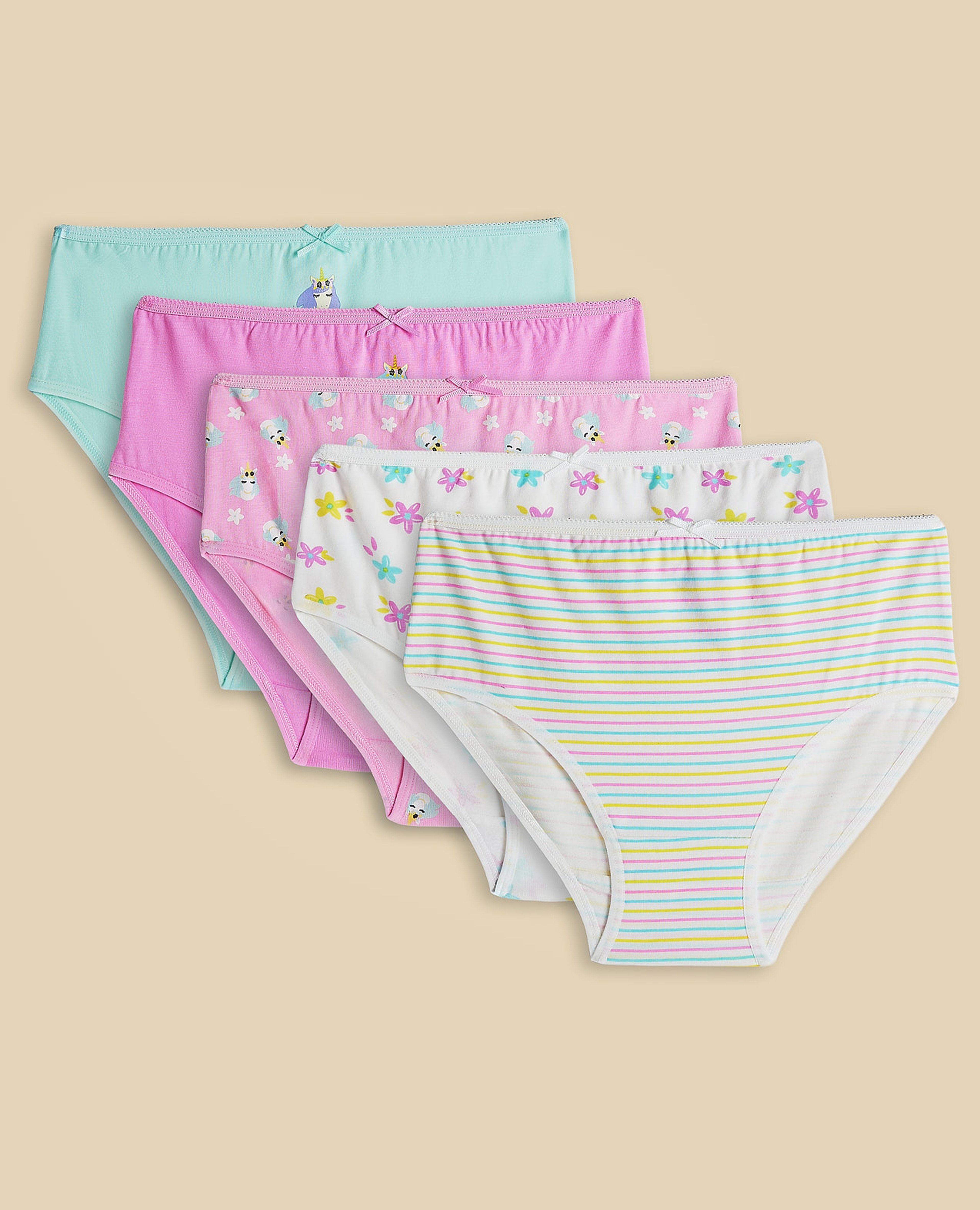 5 Pack Printed Bikini Briefs