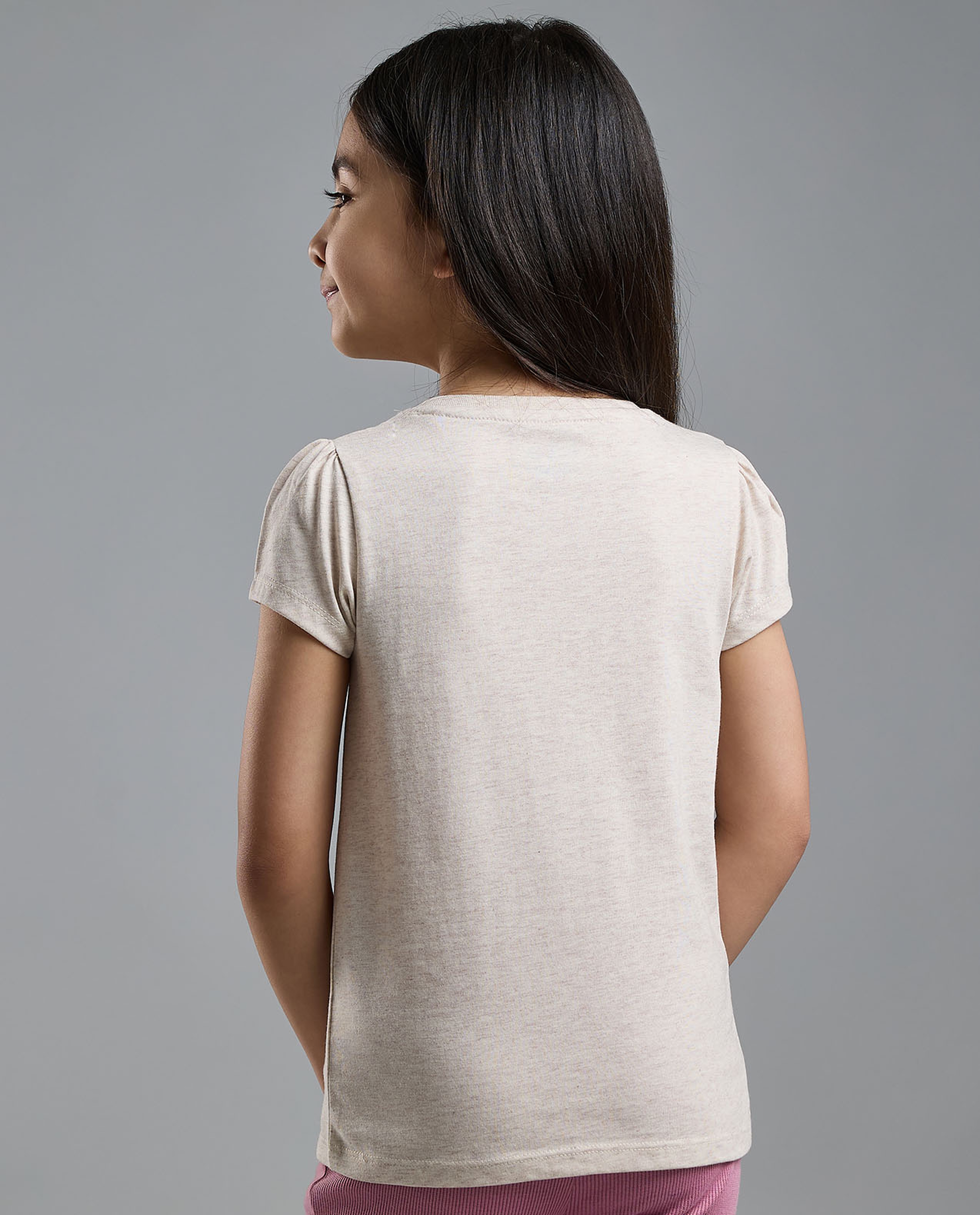 Printed T-Shirt with Crew Neck and Short Sleeves