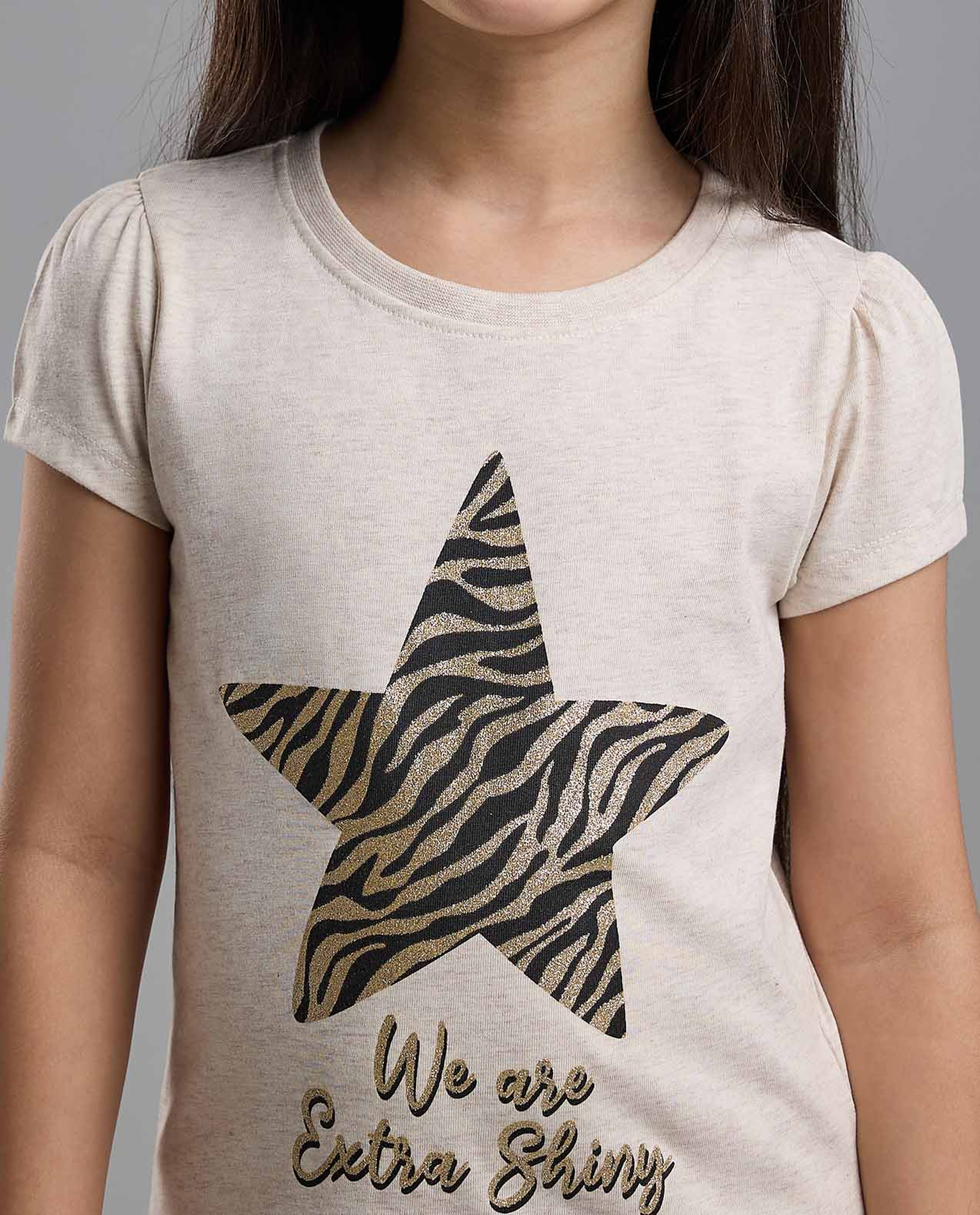 Printed T-Shirt with Crew Neck and Short Sleeves