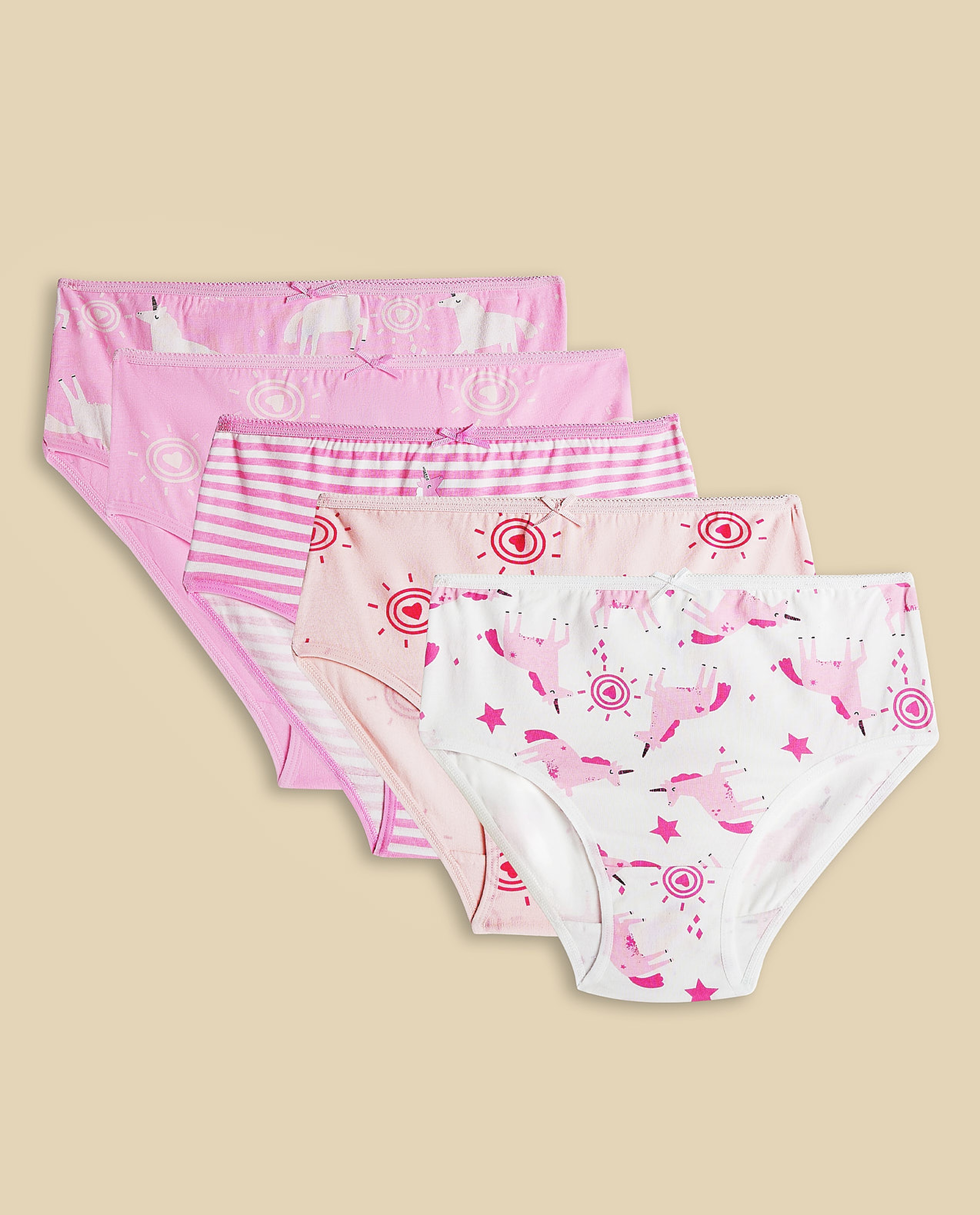 5 Pack Printed Bikini Briefs