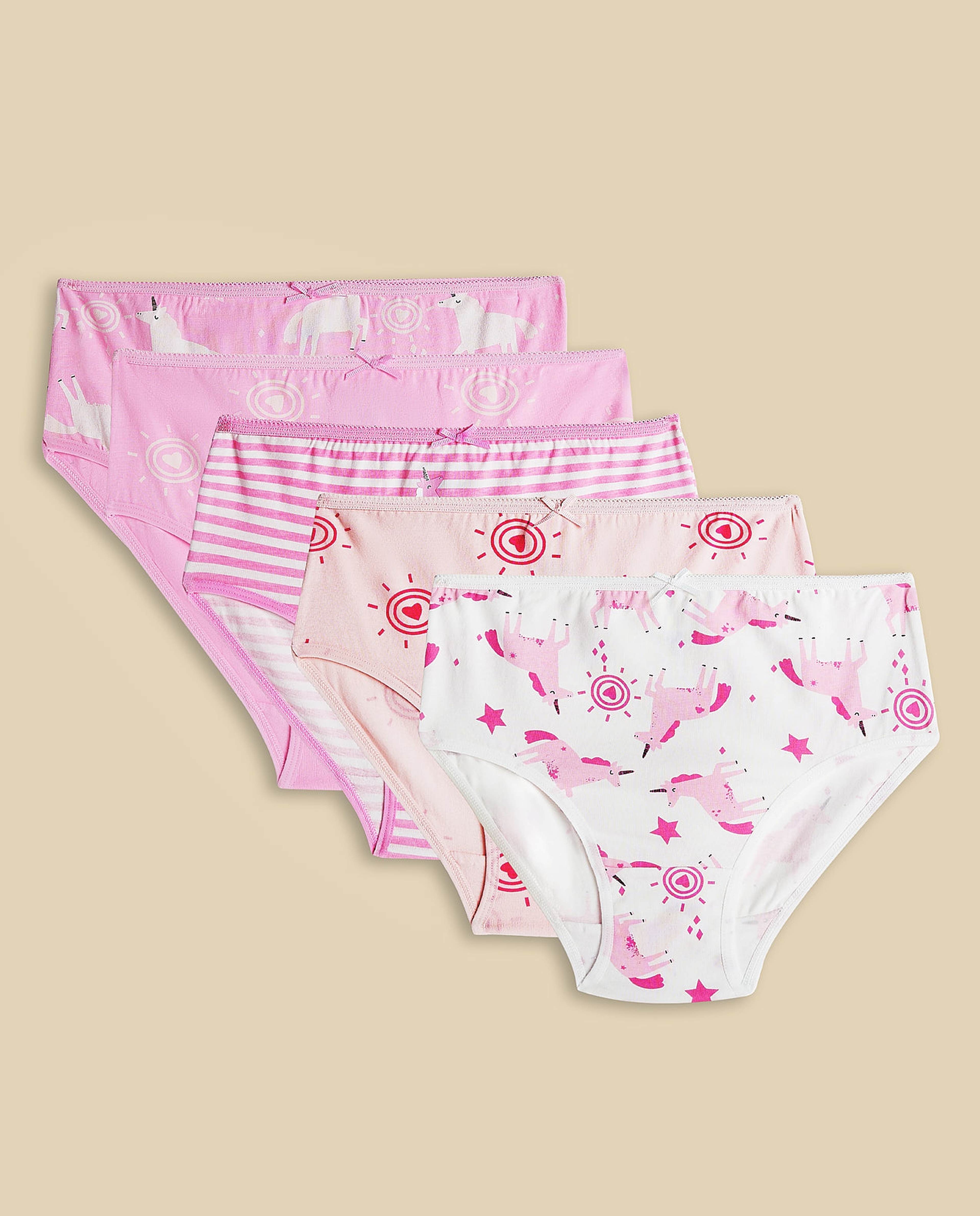 5 Pack Printed Bikini Briefs