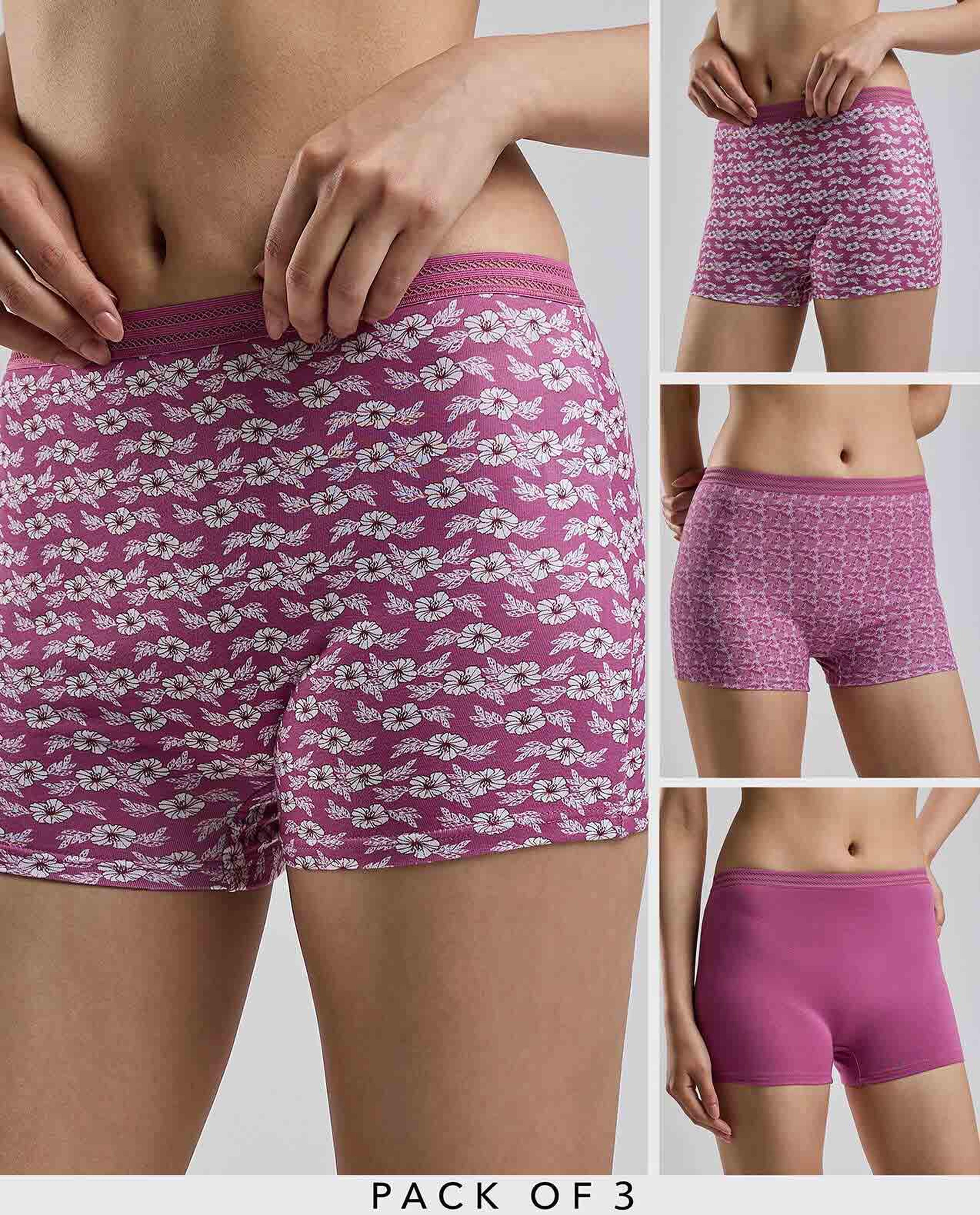 3 Pack Printed Boxer Briefs