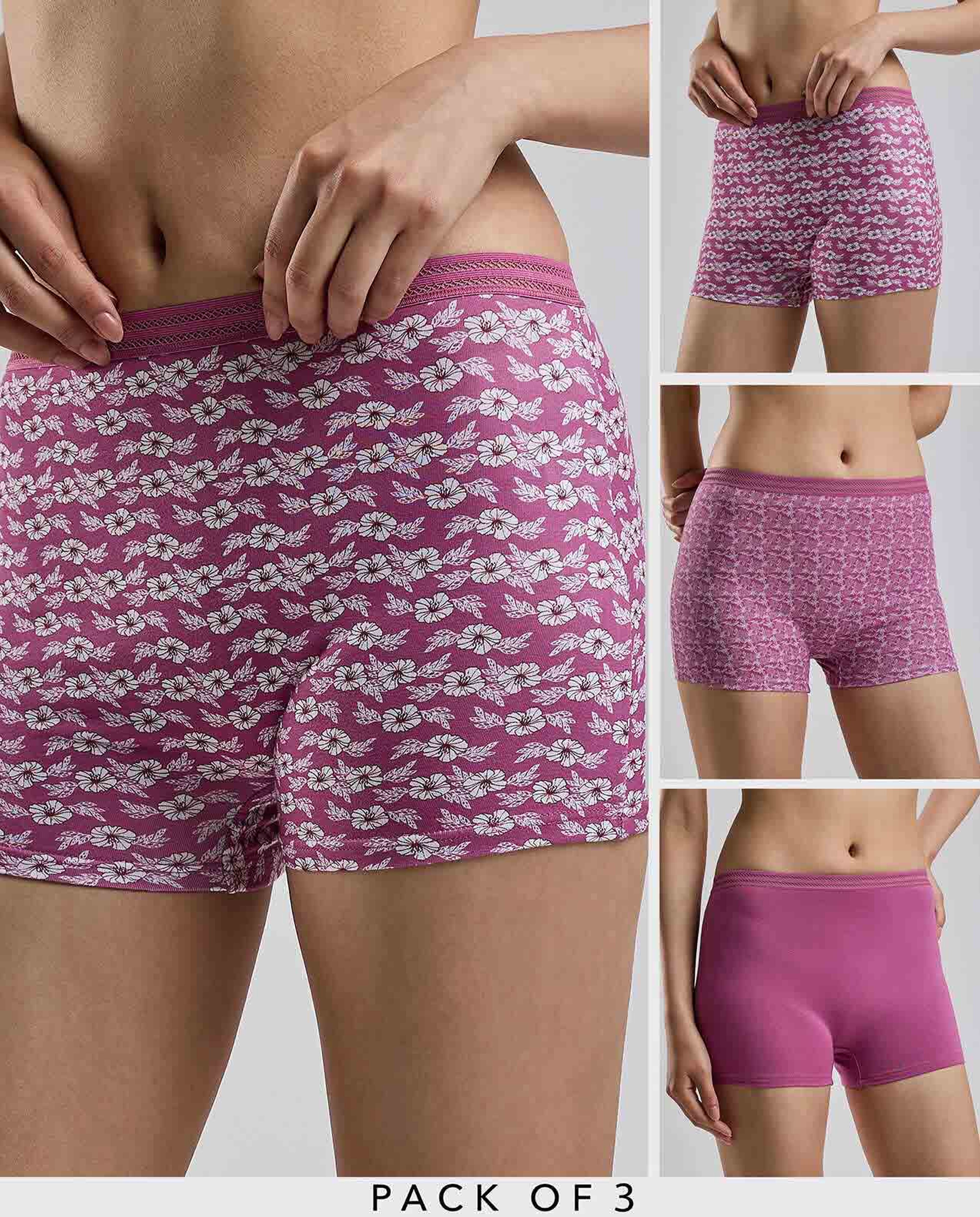 3 Pack Printed Boxer Briefs