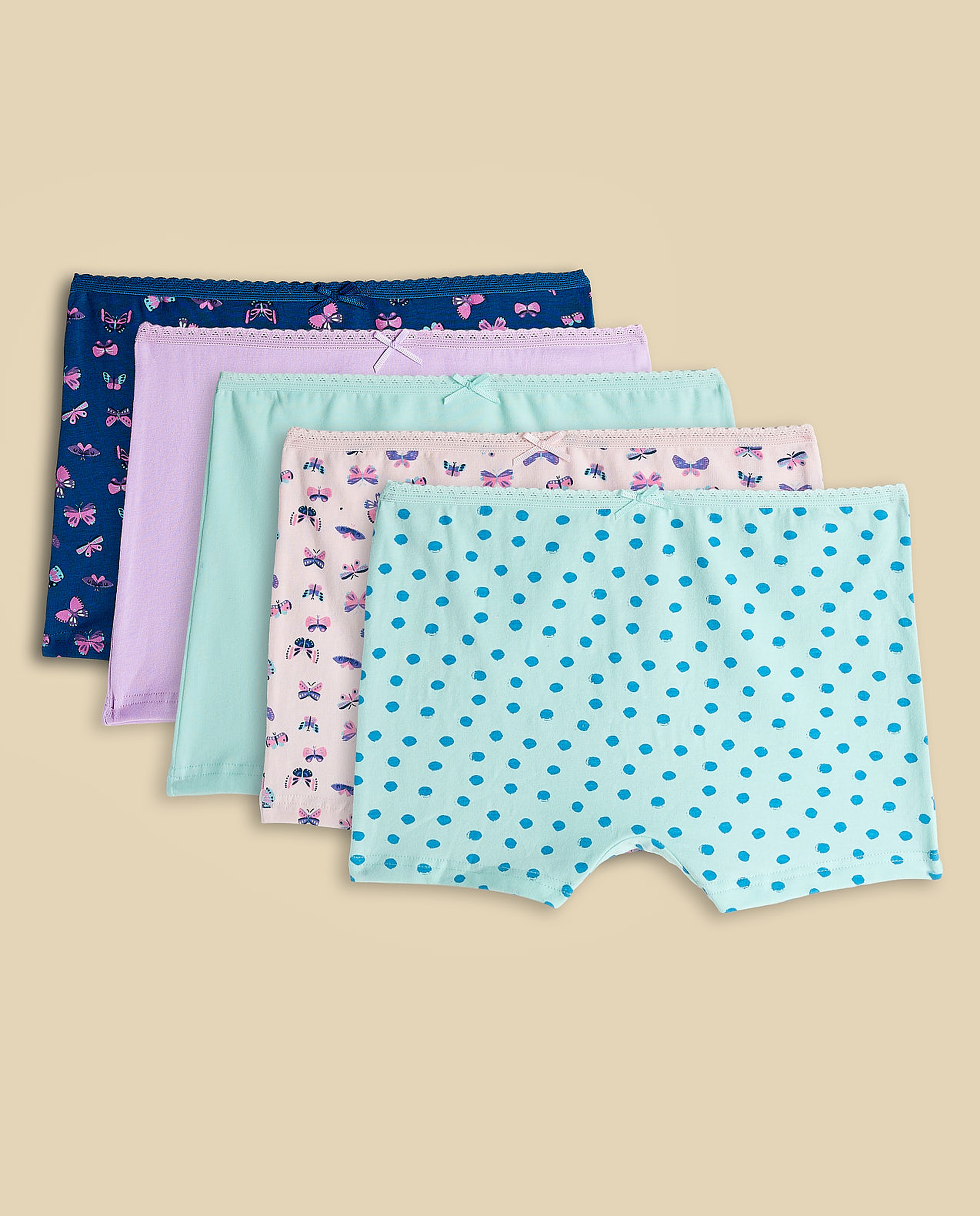 5 Pack Printed Boxer Briefs