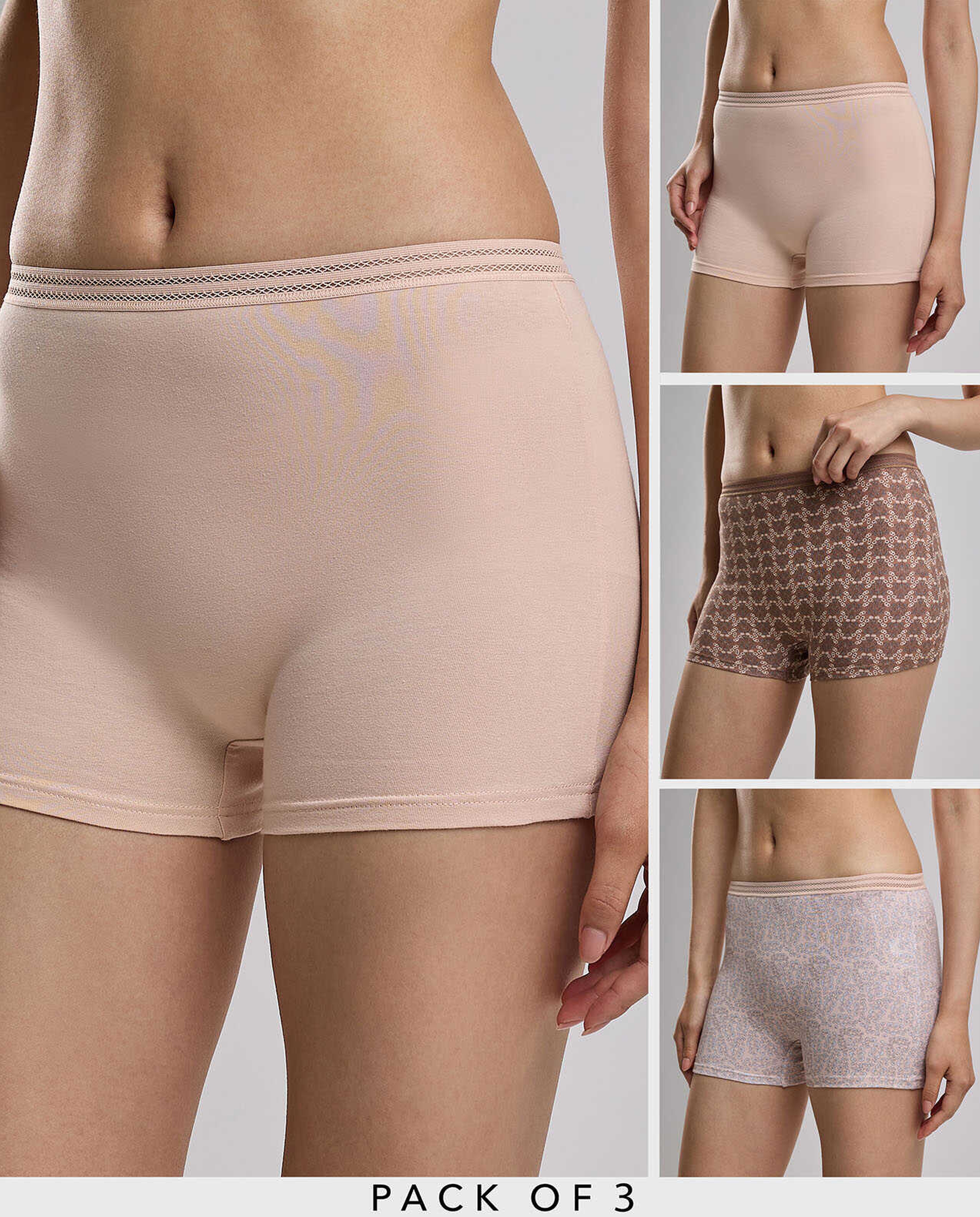 3 Pack Printed Boxer Briefs